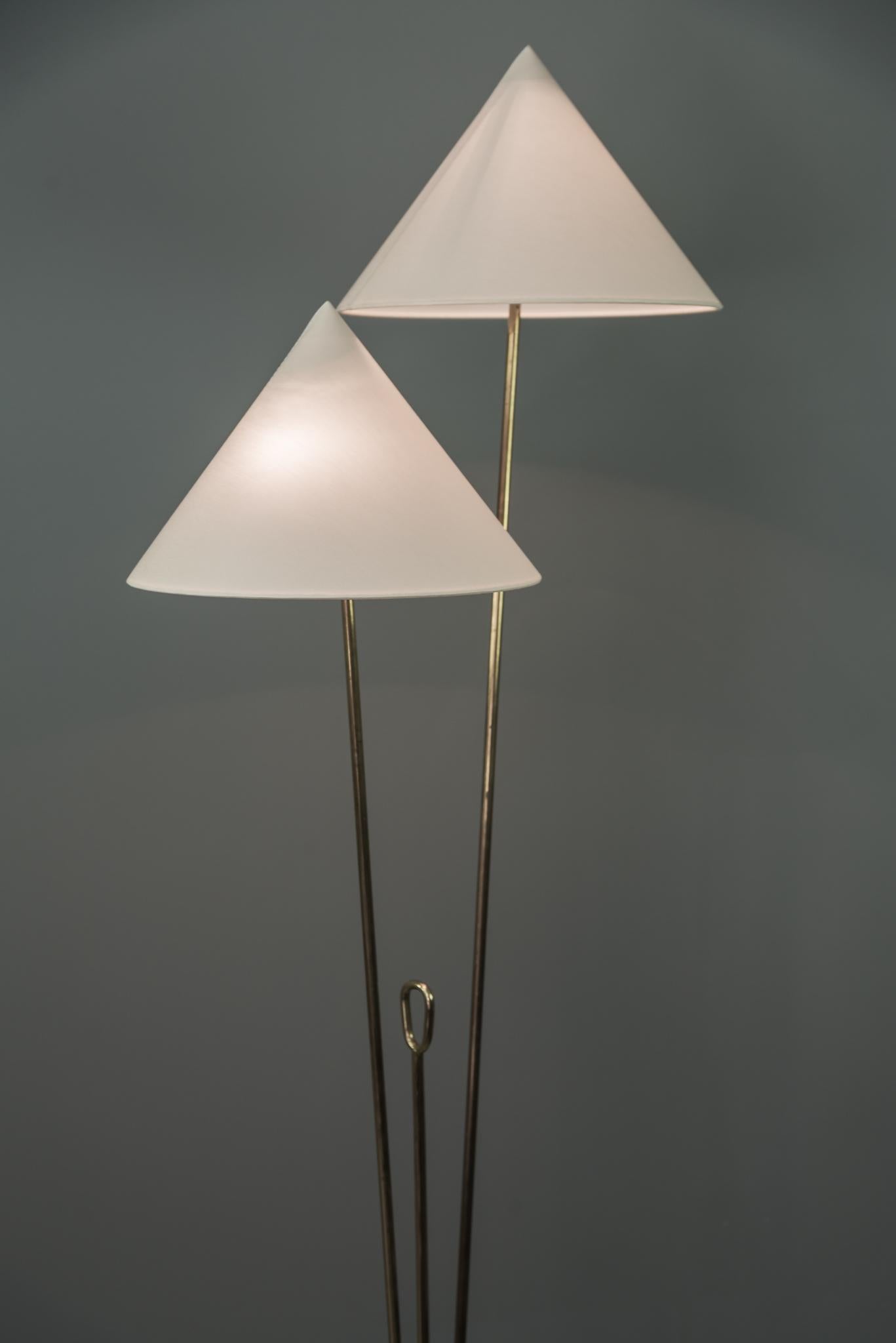 Floor Lamp by Rupert Nikoll, Brass Black Cast Metal, Austria, 1960 6