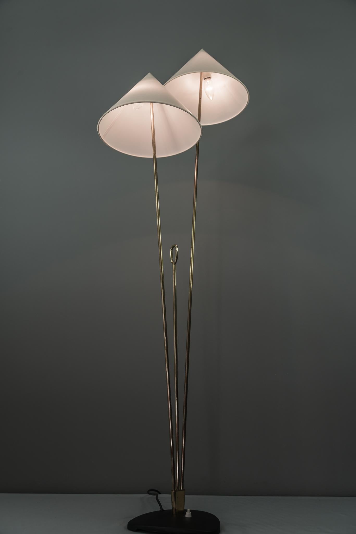 Floor Lamp by Rupert Nikoll, Brass Black Cast Metal, Austria, 1960 9