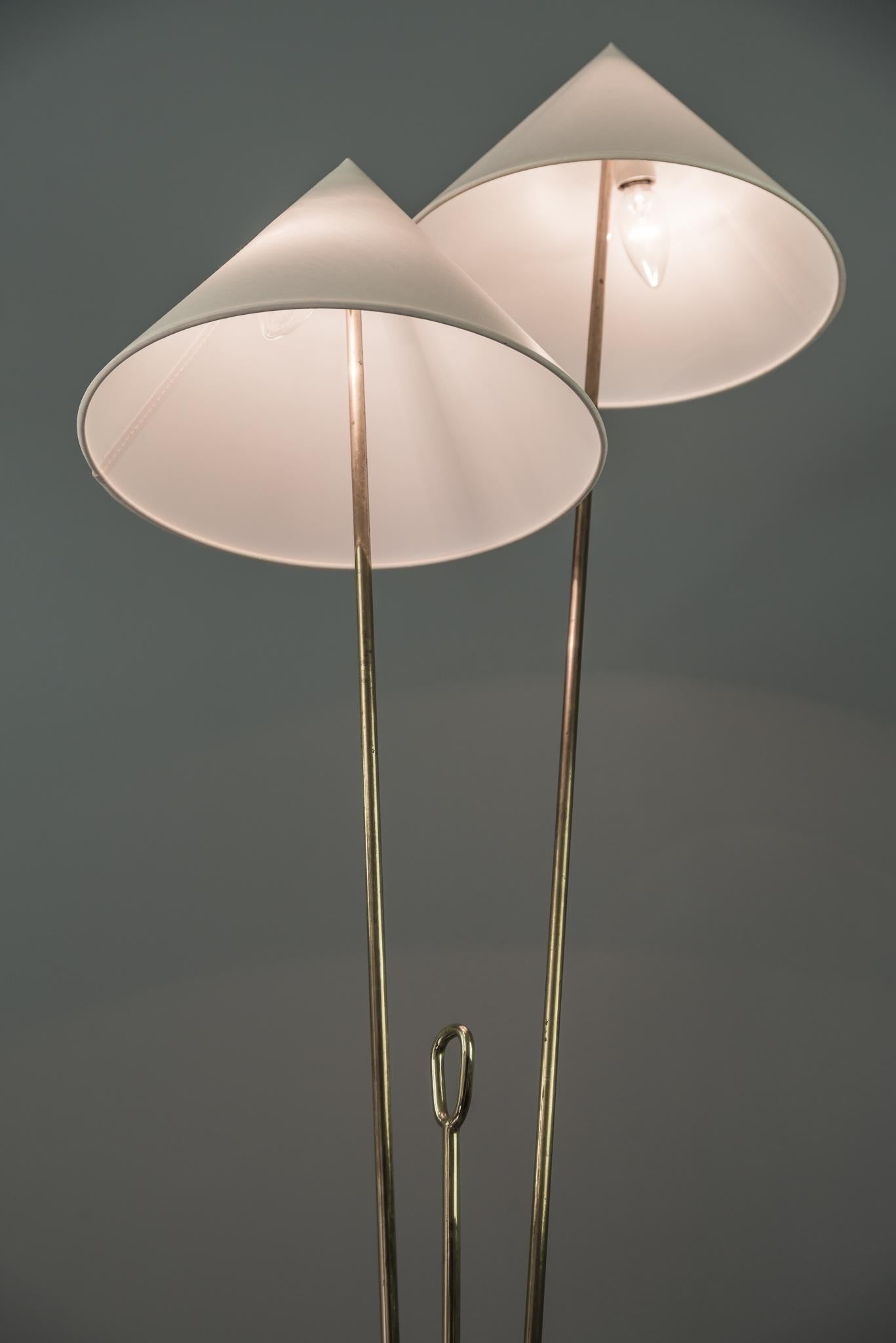 Floor Lamp by Rupert Nikoll, Brass Black Cast Metal, Austria, 1960 13