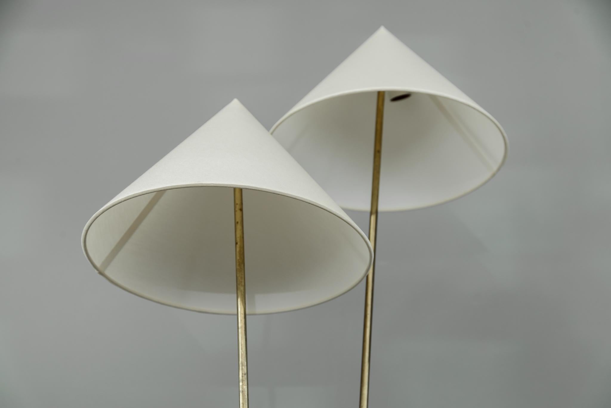 Floor Lamp by Rupert Nikoll, Brass Black Cast Metal, Austria, 1960 In Good Condition In Wien, AT