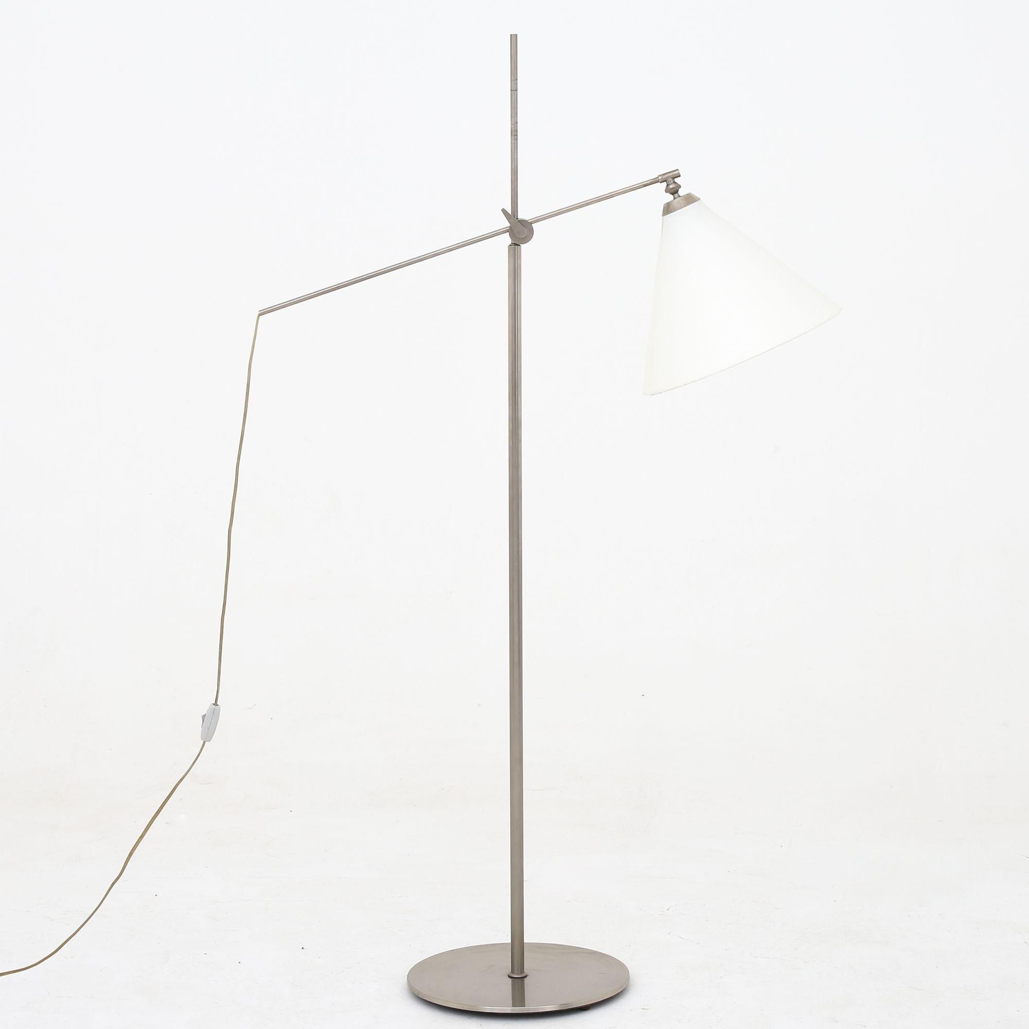 Metal Floor lamp by TH Valentiner For Sale
