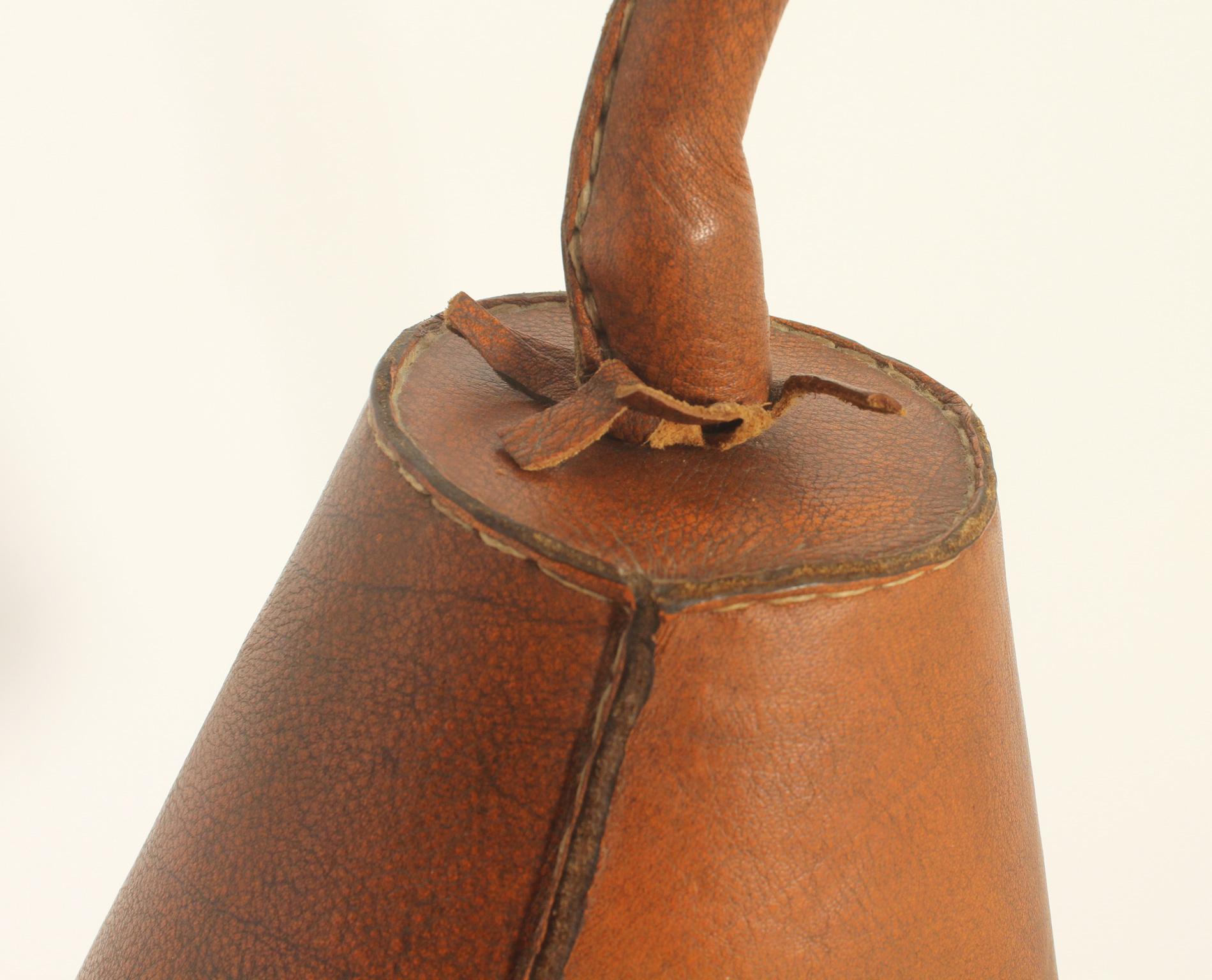 Floor Lamp by Valenti in Brown Leather, Spain, 1950's For Sale 3