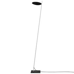 Floor lamp Catellani & Smith Lederam F0 - Black varnished disc / satin rod
