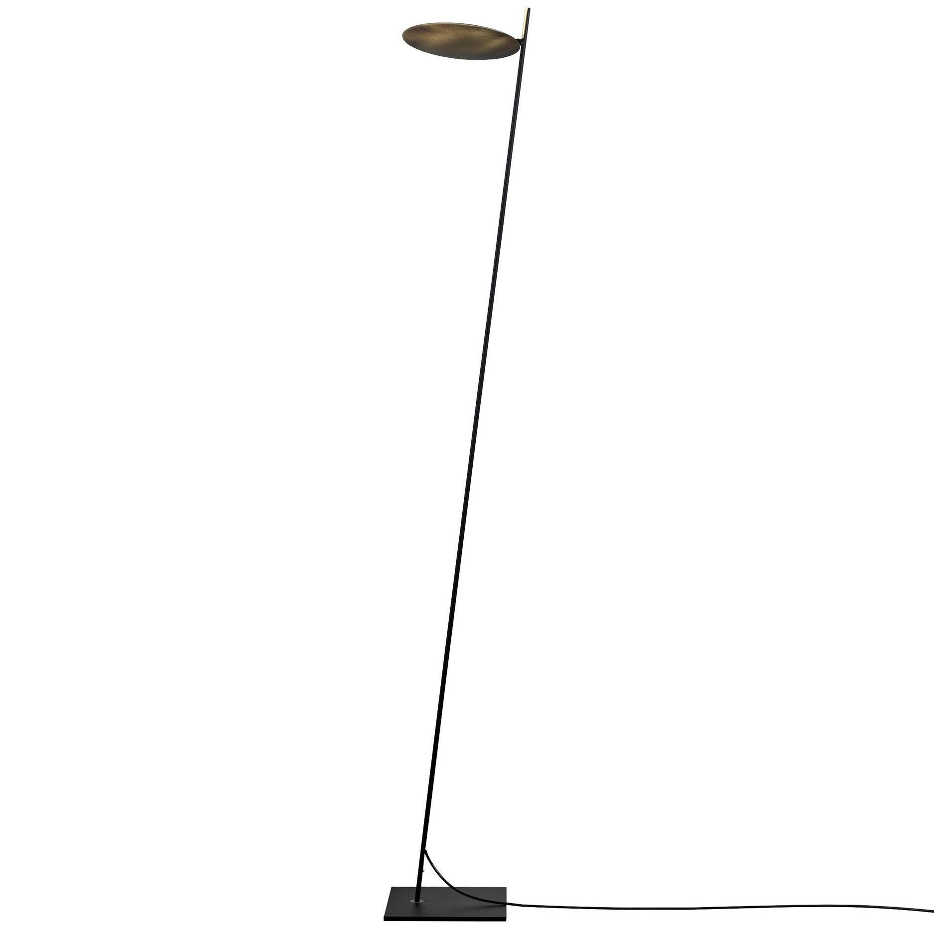 Lampadaire Catellani & Smith Lederam F0 - Disque en laiton / tige noire Neuf - En vente à Alcamo, IT
