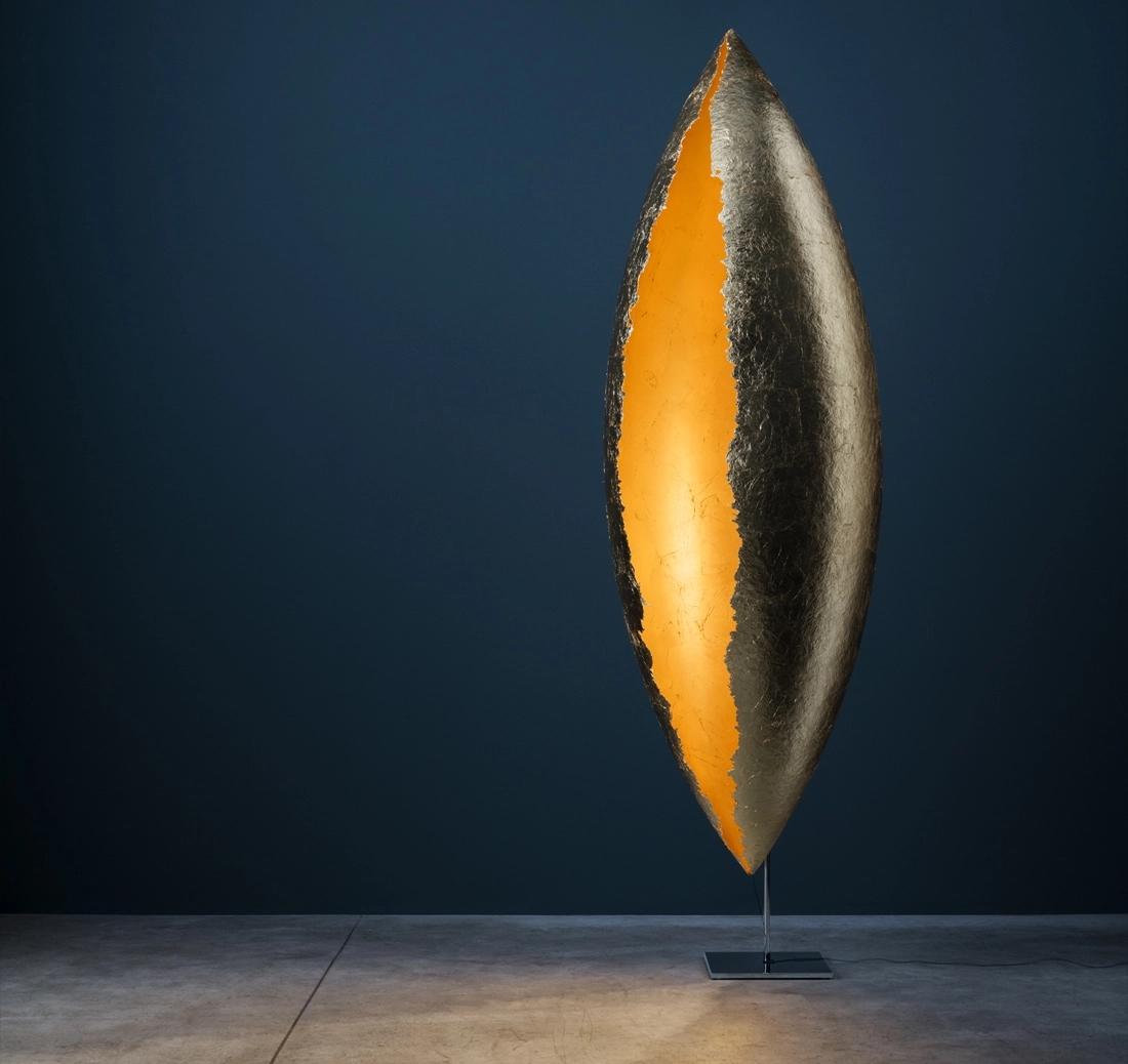 Stehleuchte Catellani & Smith PostKrisi 100 - Blattsilber im Zustand „Neu“ im Angebot in Alcamo, IT