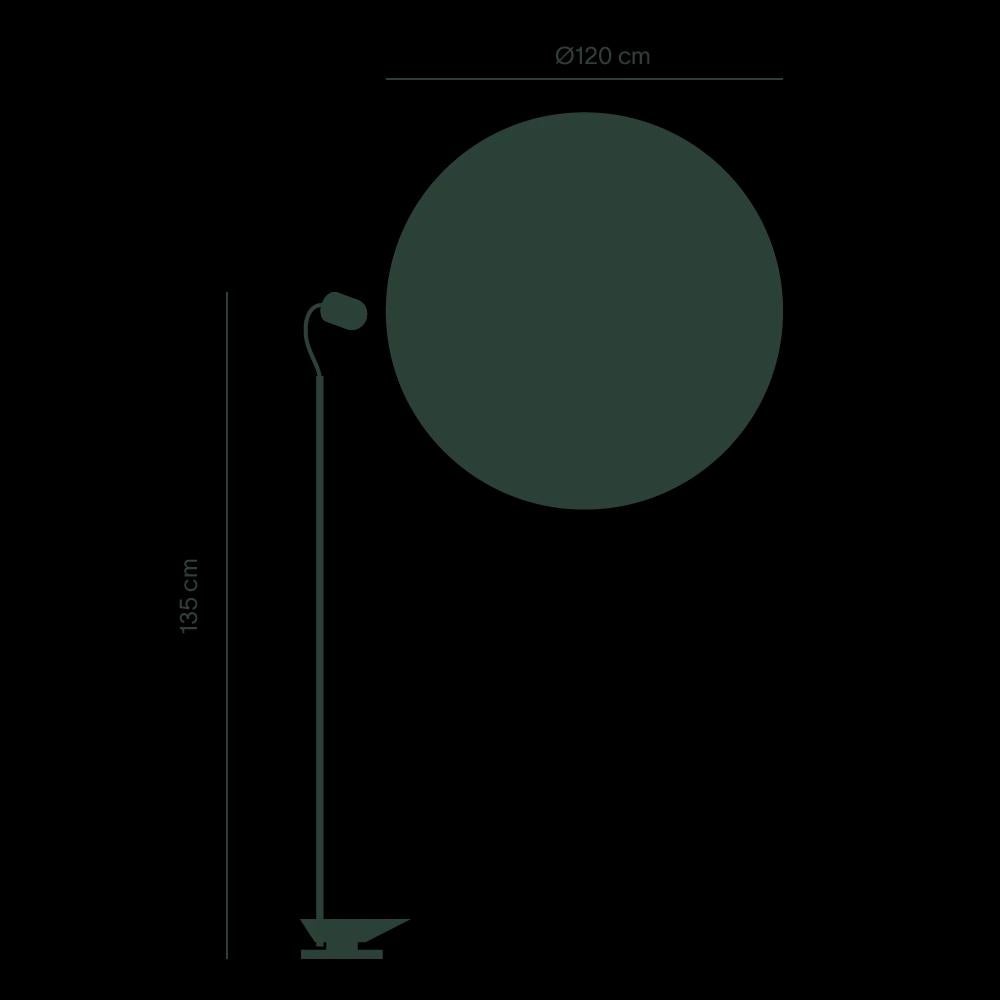 Lámpara de pie Catellani & Smith Stchu-Moon-08 - 120 cm - 47,2 pulgadas Metal en venta