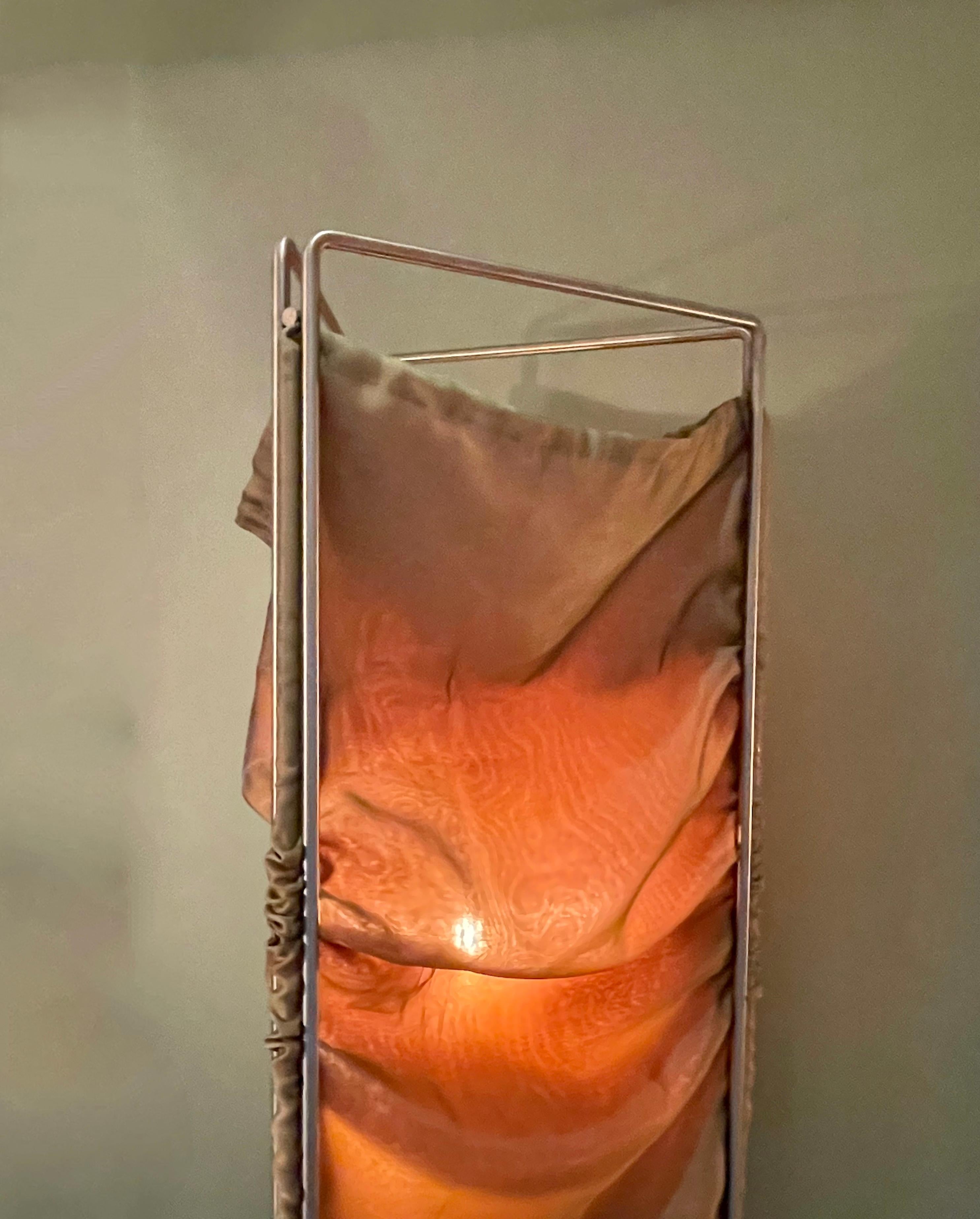 Floor Lamp Ceramic Top Stainless Steel Frame by Hannelore Freer & Filipe Ramos For Sale 3
