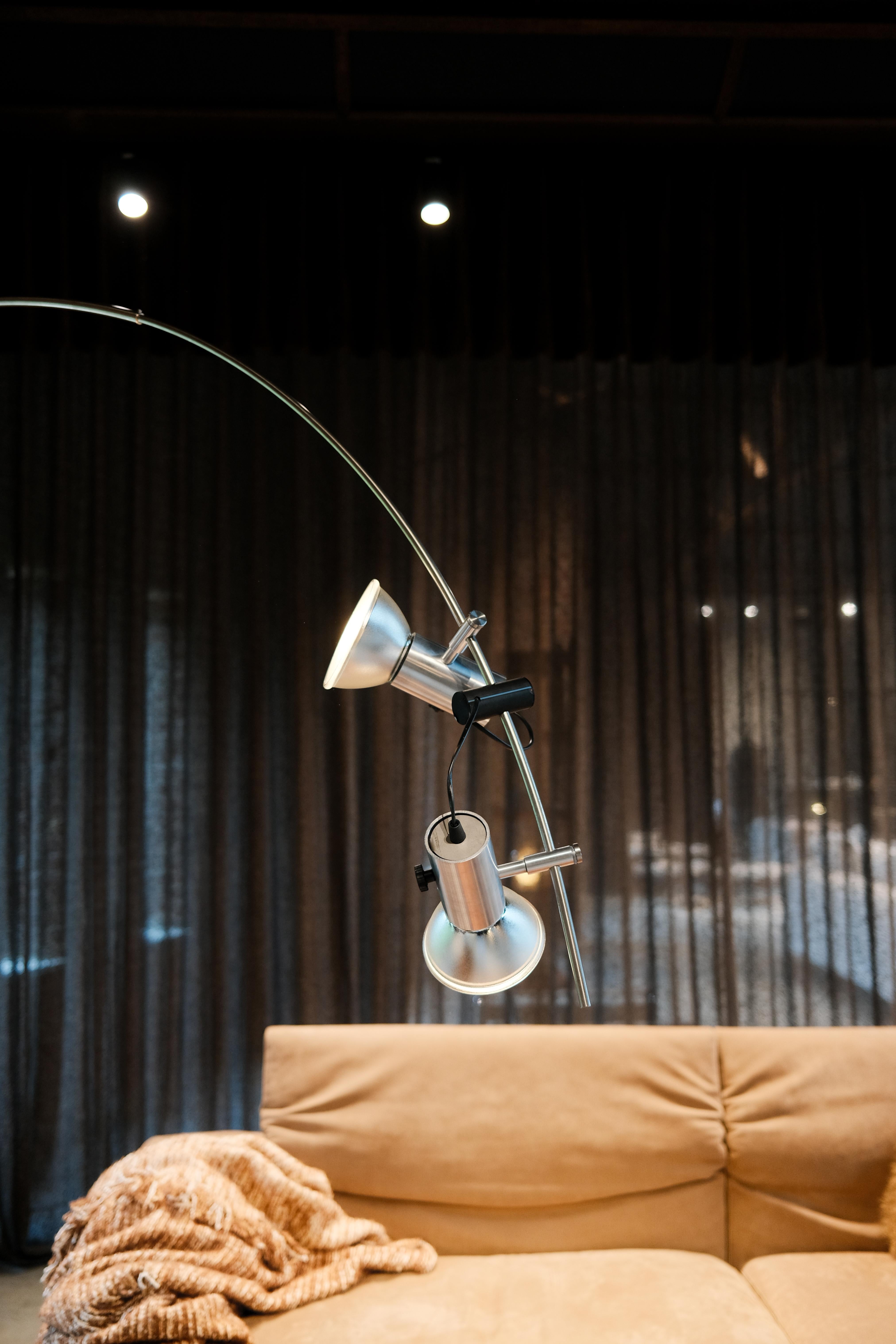 Industrial Floor lamp CG71 arco designed in 1971 by Christophe Gevers For Sale