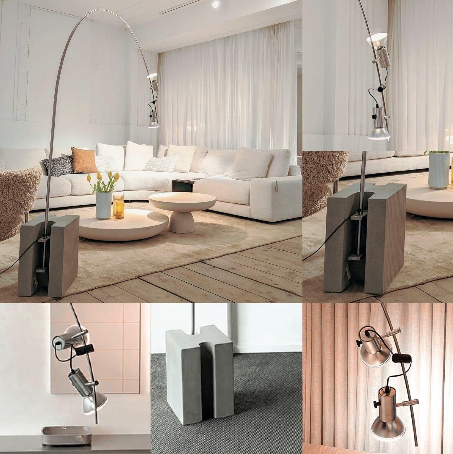 Floor lamp CG71 arco designed in 1971 by Christophe Gevers For Sale 6