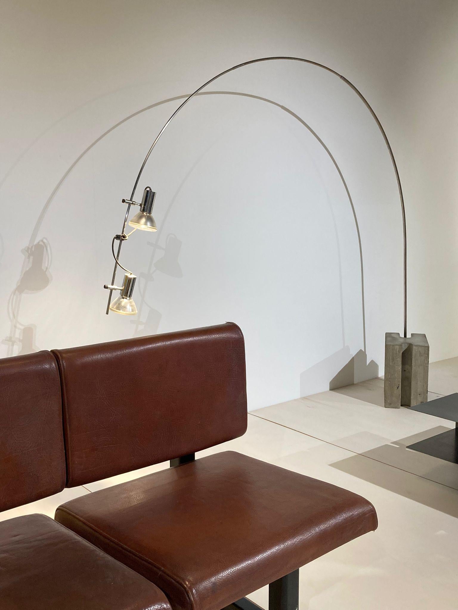 Belgian Floor lamp CG71 arco designed in 1971 by Christophe Gevers For Sale