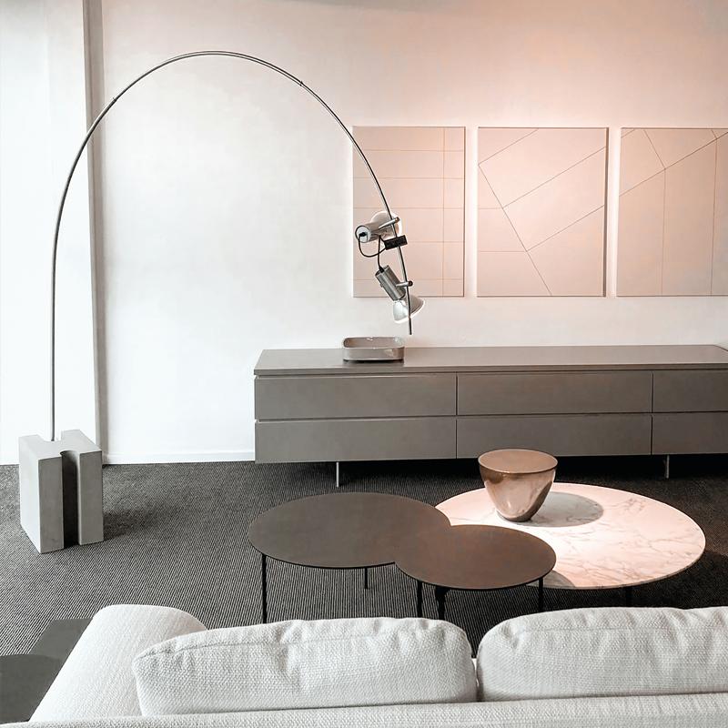 Metal Floor lamp CG71 arco designed in 1971 by Christophe Gevers For Sale