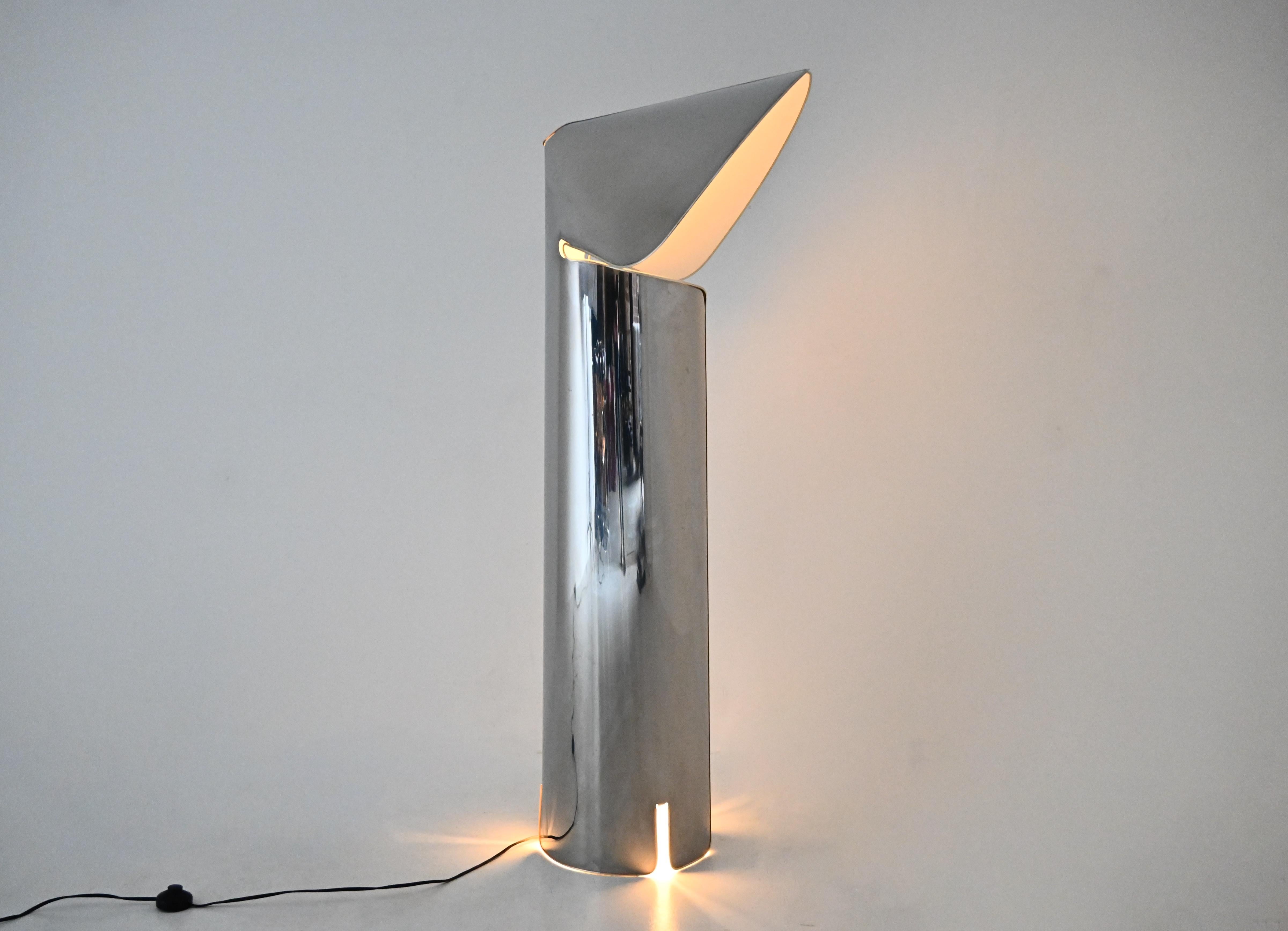 Metal Floor lamp «Chiara» by Mario Bellini for Flos, 1960s, 1st edition
