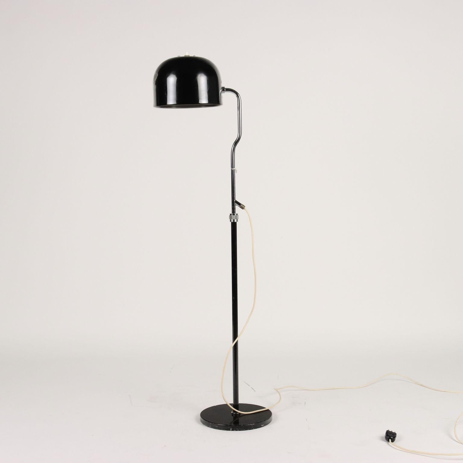 Mid-Century Modern Floor Lamp Chromed Aluminum, Italy, 1960s-1970s For Sale