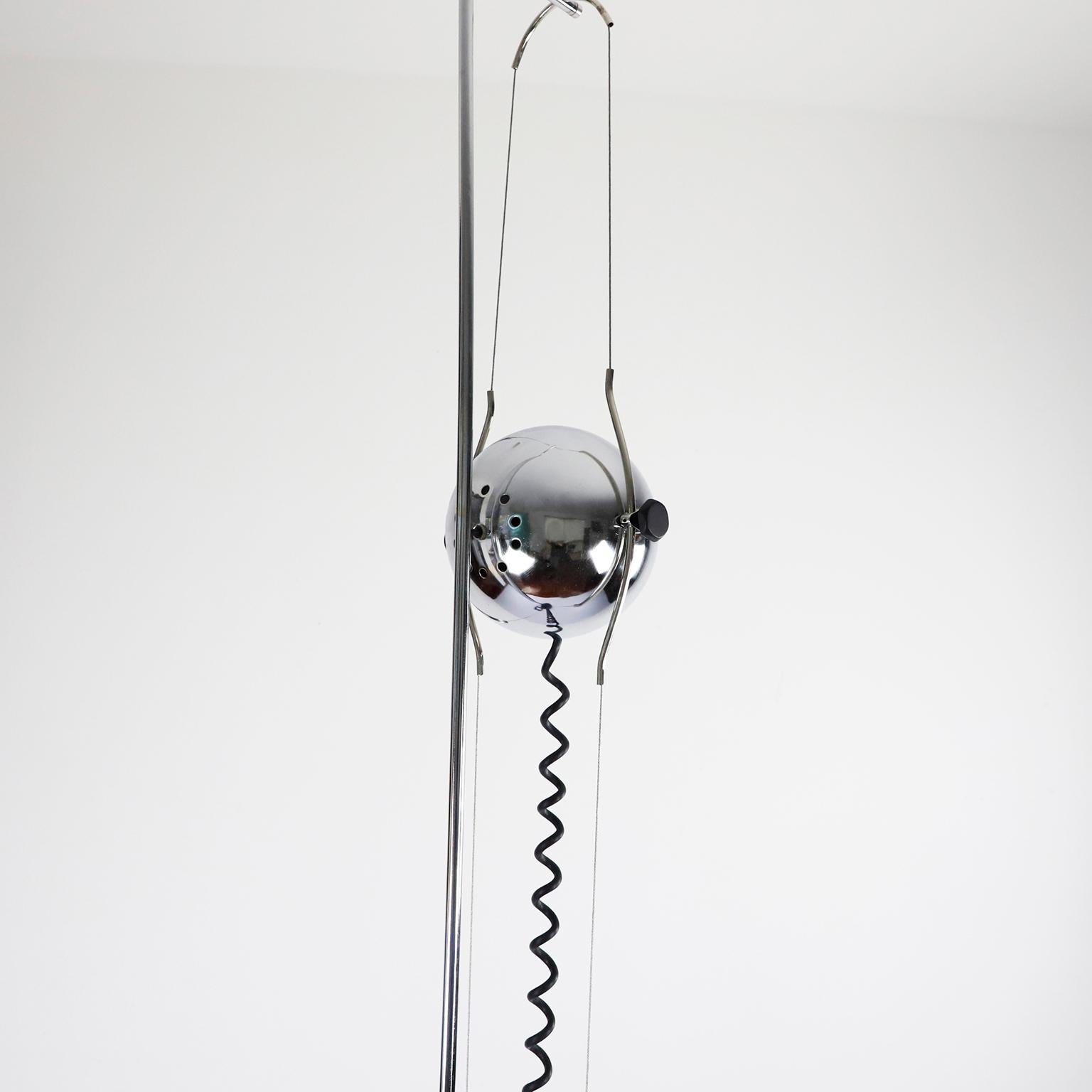 Mexican Floor Lamp Chromed in the Style of Angelo Lelli For Sale