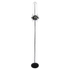Lampada da terra cromata nello stile di Angelo Lelli