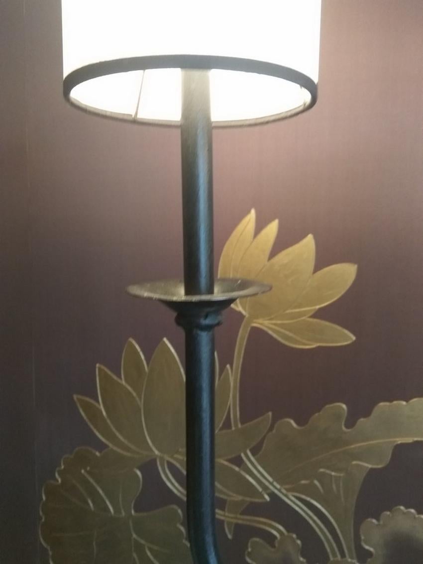 Mid-20th Century Floor Lamp Decorated with Parrot, circa 1960