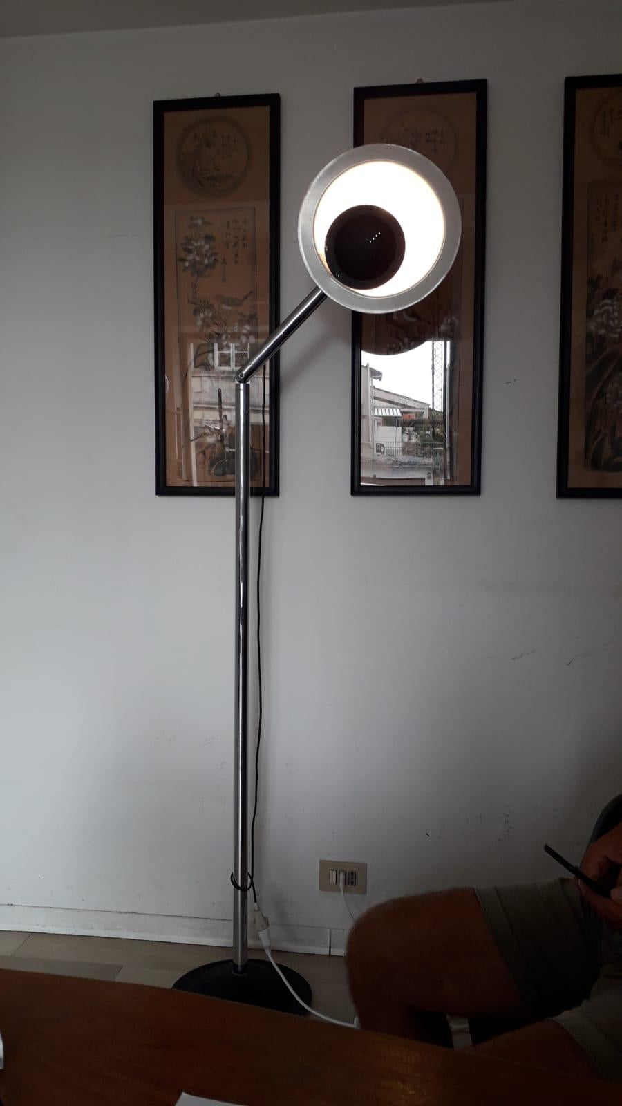 Glass Floor Lamp design Adalberto Dal Lago by Bilumen 1970s Mid-Century Modern For Sale
