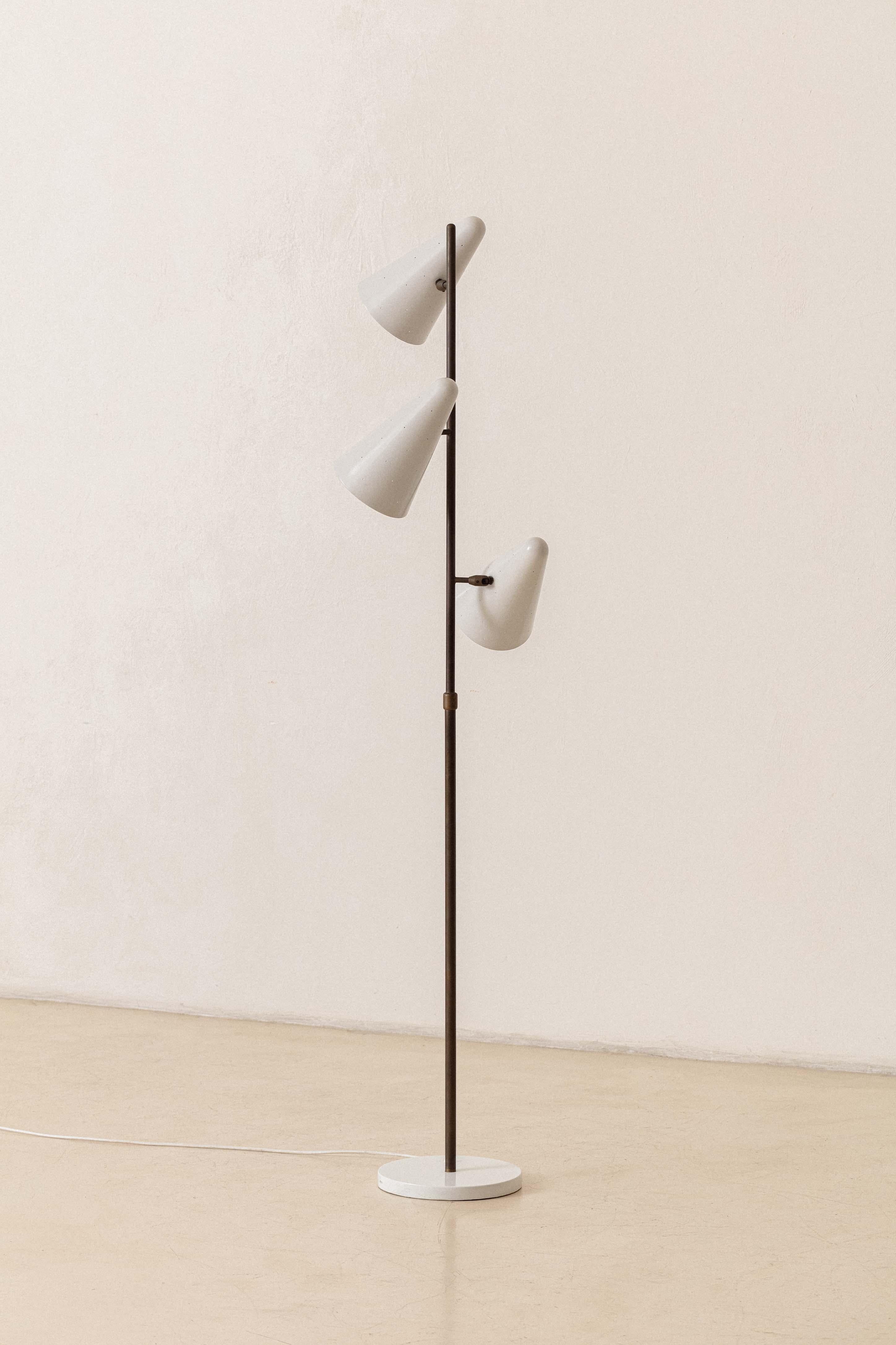 Floor Lamp, Design Attributed to Martin Eisler, Forma S.A., Brazil, 1950s For Sale 1