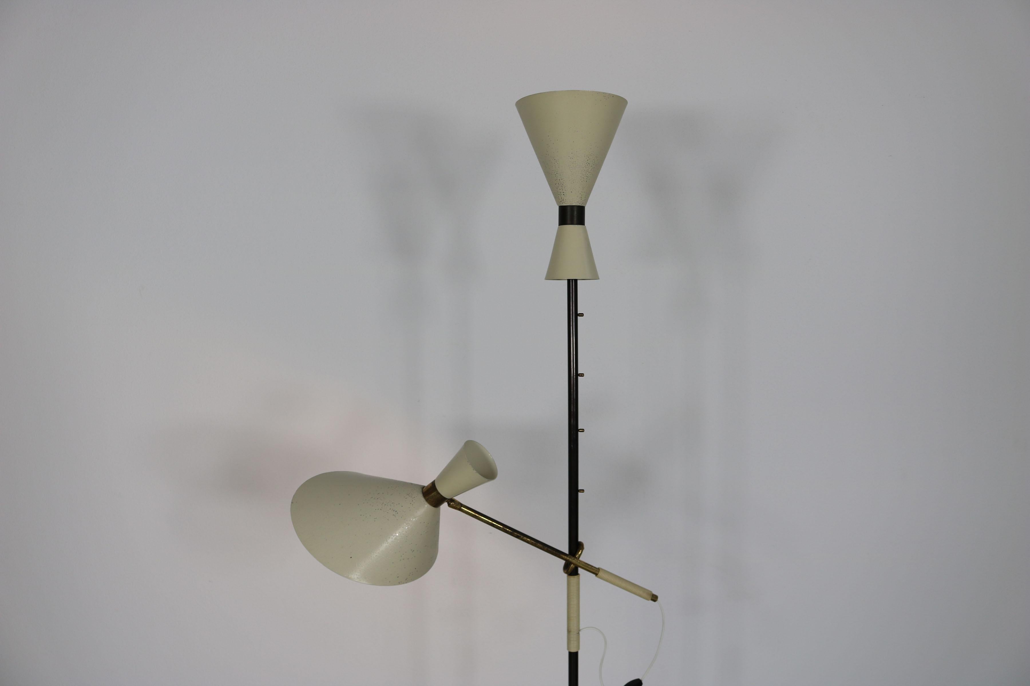  Floor Lamp - Design by J.T. Kalmar, manufactured by Kalmar, Vienna, 1950s.  13