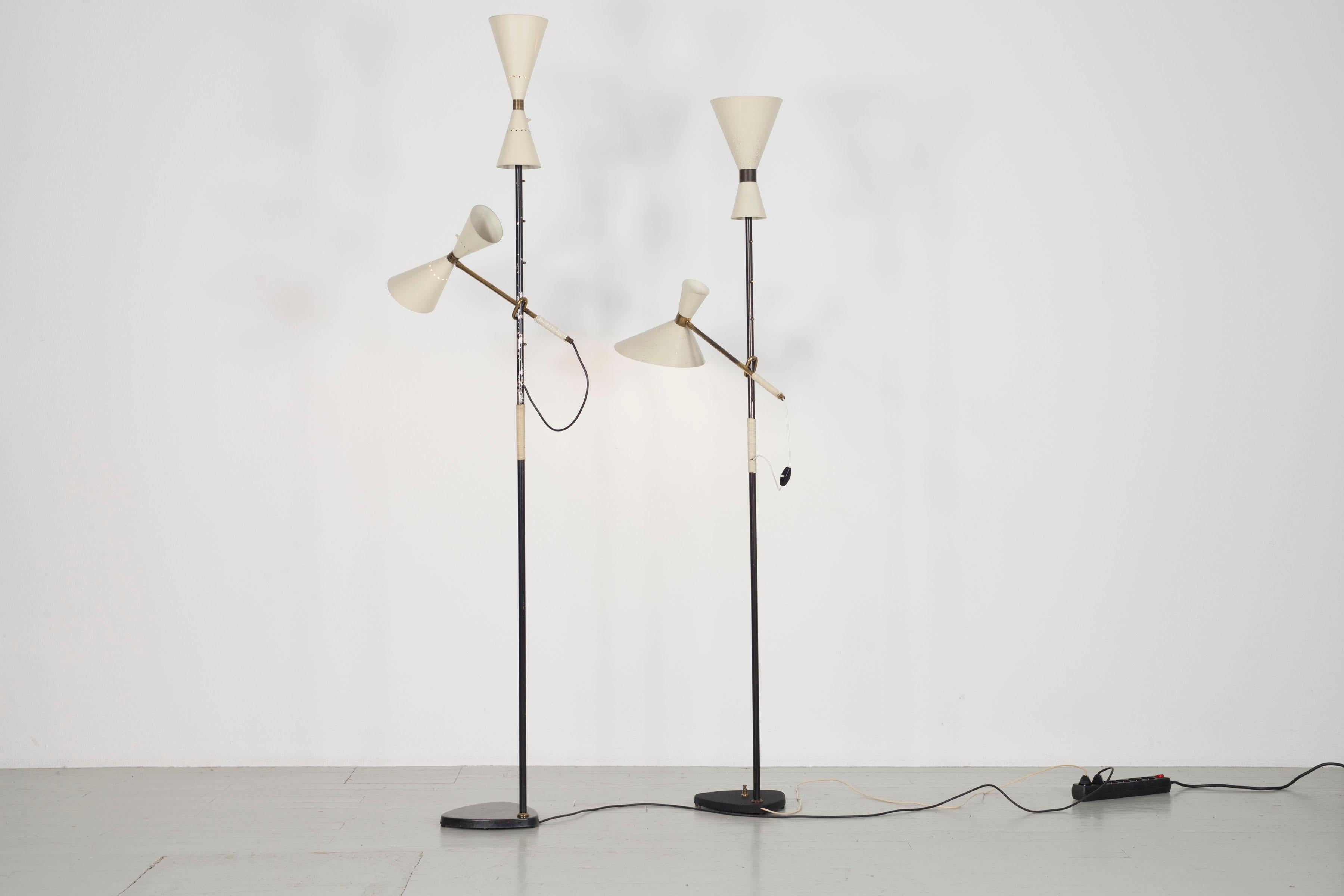 20th Century  Floor Lamp - Design by J.T. Kalmar, manufactured by Kalmar, Vienna, 1950s. 