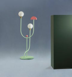 Art Deco Space Floor Lamp in blue & pink Metal, Dovain Studio & Sergio Prieto