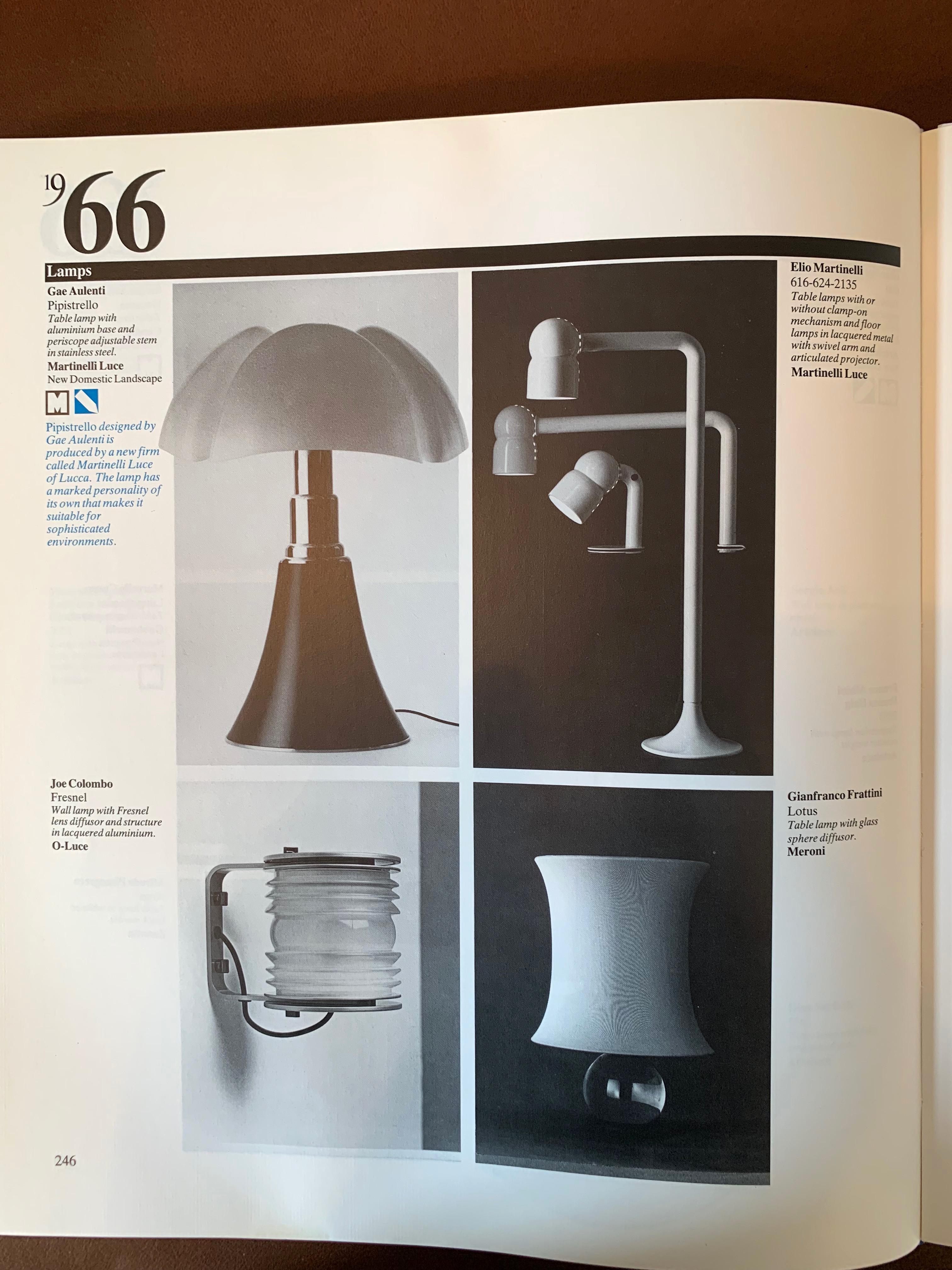 Lámpara de pie, diseñada por Elio Martinelli, fabricada por Martinelli Luce, Italia Metal en venta