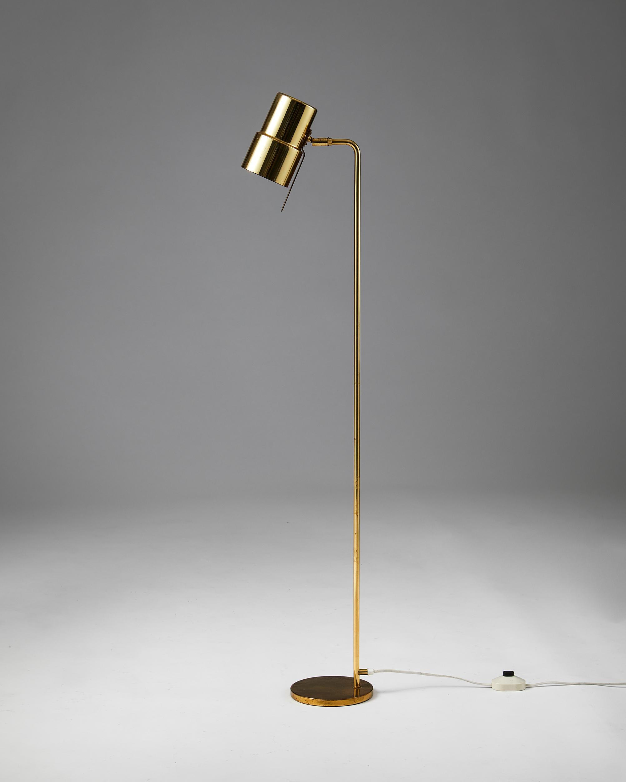 Mid-Century Modern Floor Lamp Designed by Hans-Agne Jakobsson, Sweden, 1960's