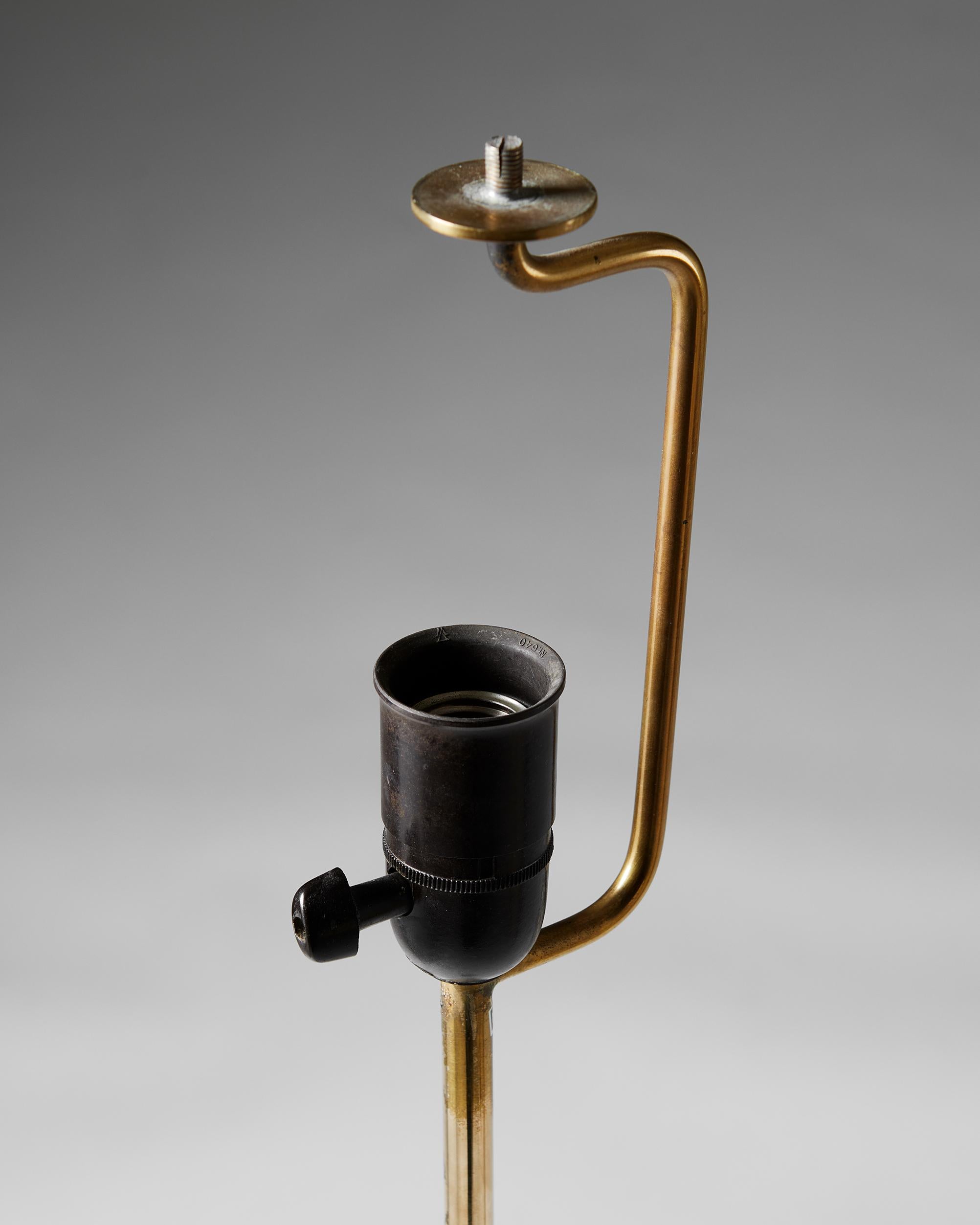 Brass Floor Lamp Designed by Hans-Agne Jakobsson, Sweden, 1960s