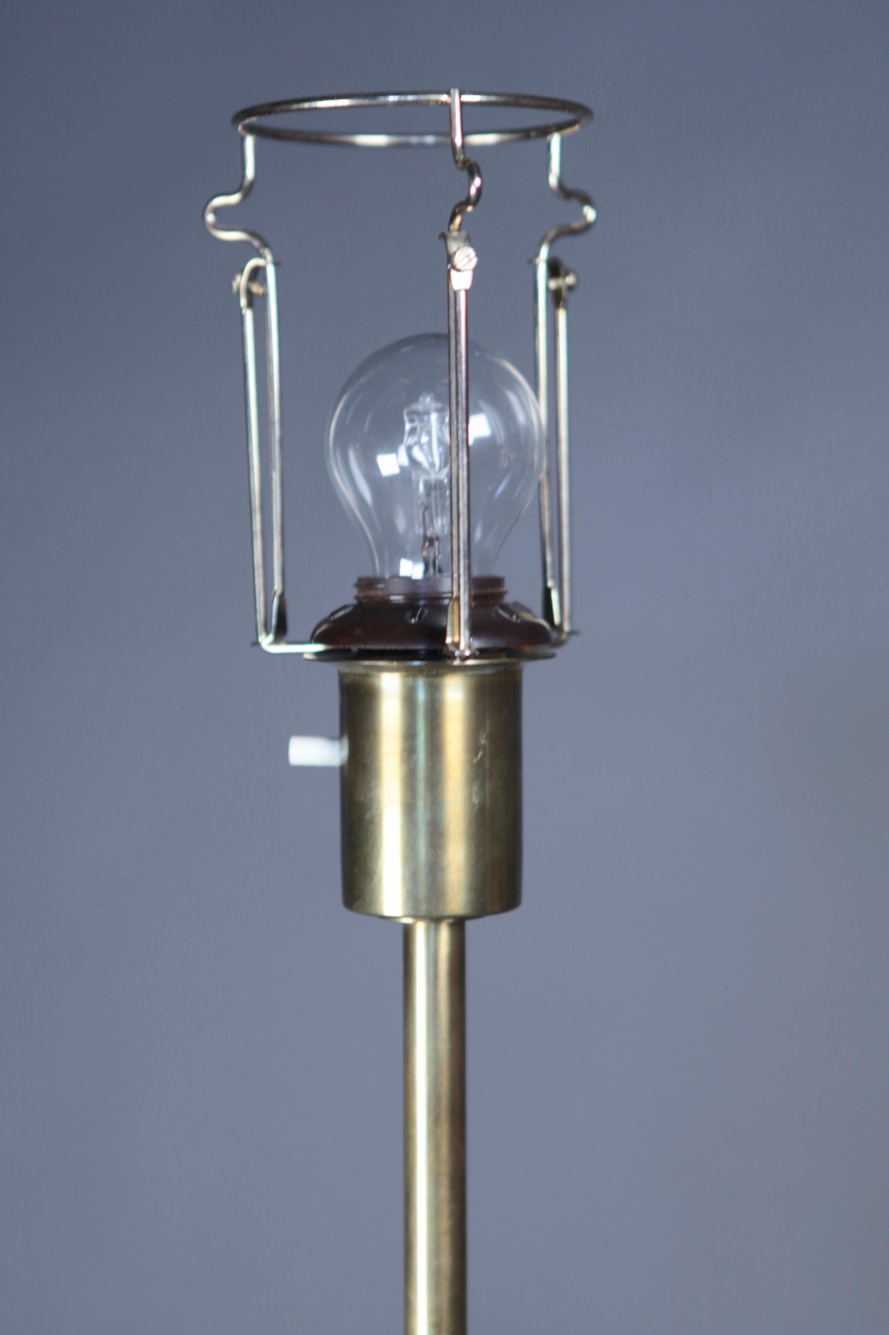 Brass Floor Lamp Designed by Harald Elof Notini for Böhlmarks, Sweden, 1940s For Sale
