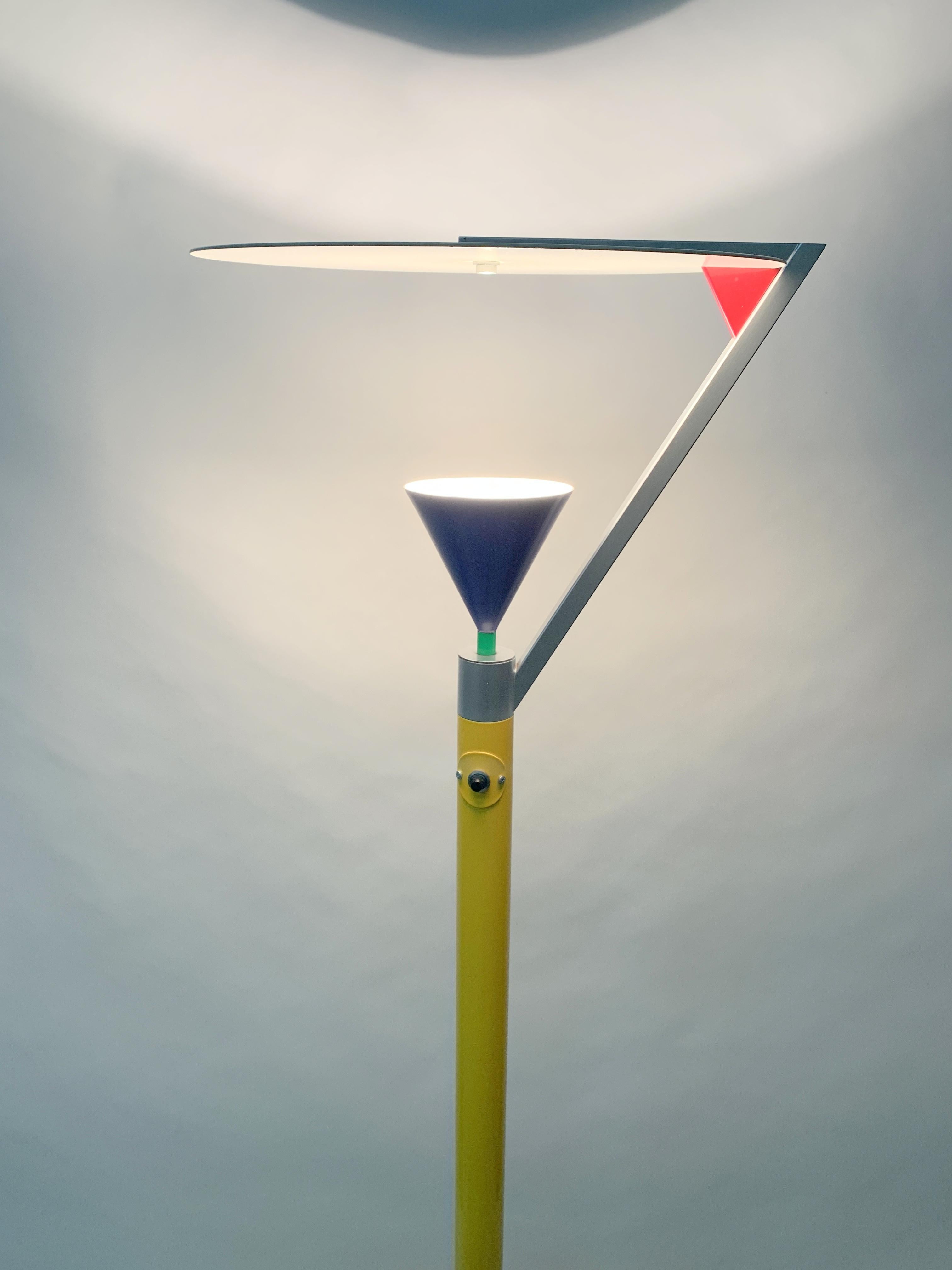 Steel Floor Lamp Designed by Olle Andersson for Borens, 1980s