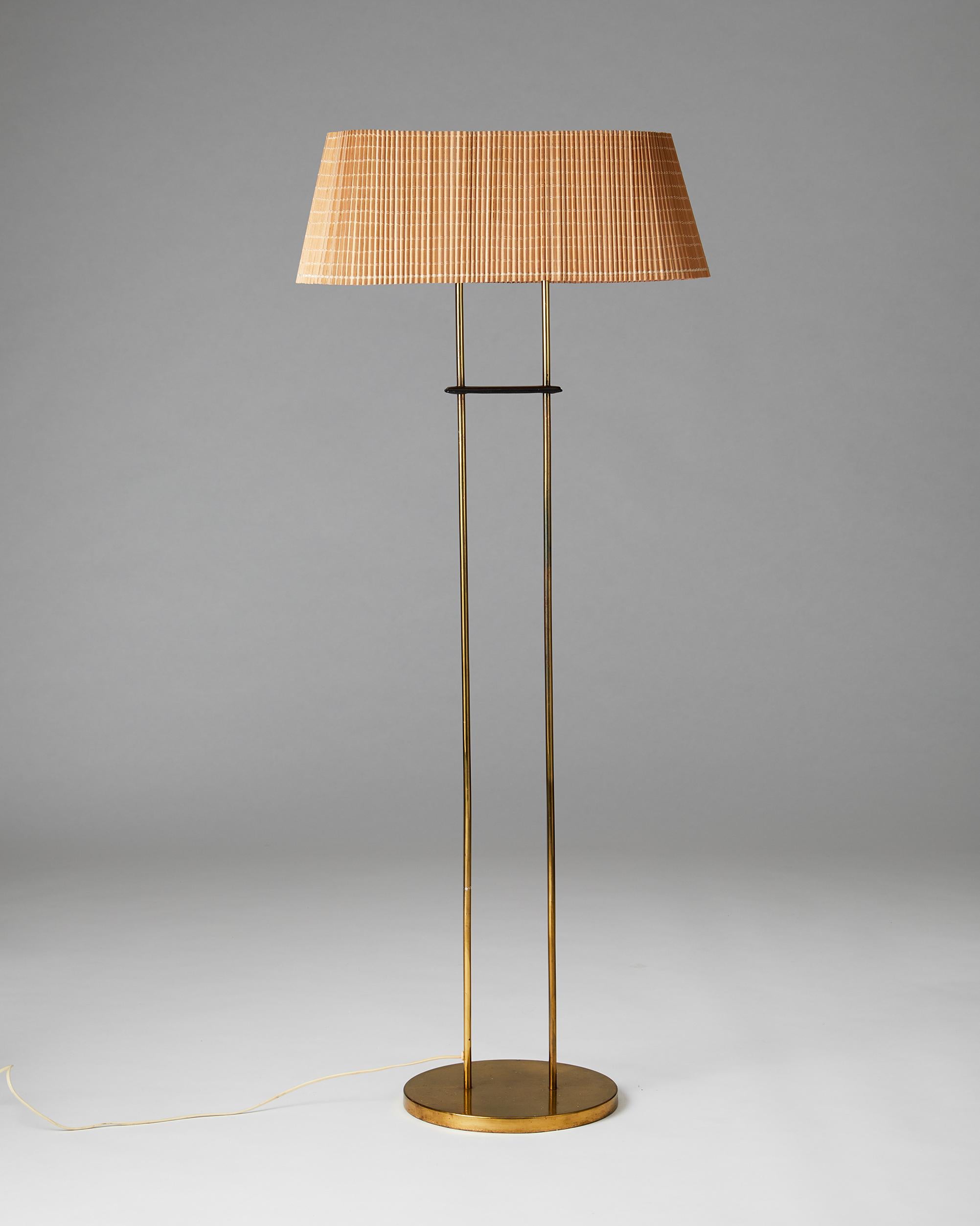 Mid-Century Modern Floor Lamp Designed by Paavo Tynell for Taito Oy, Finland, 1940’s For Sale