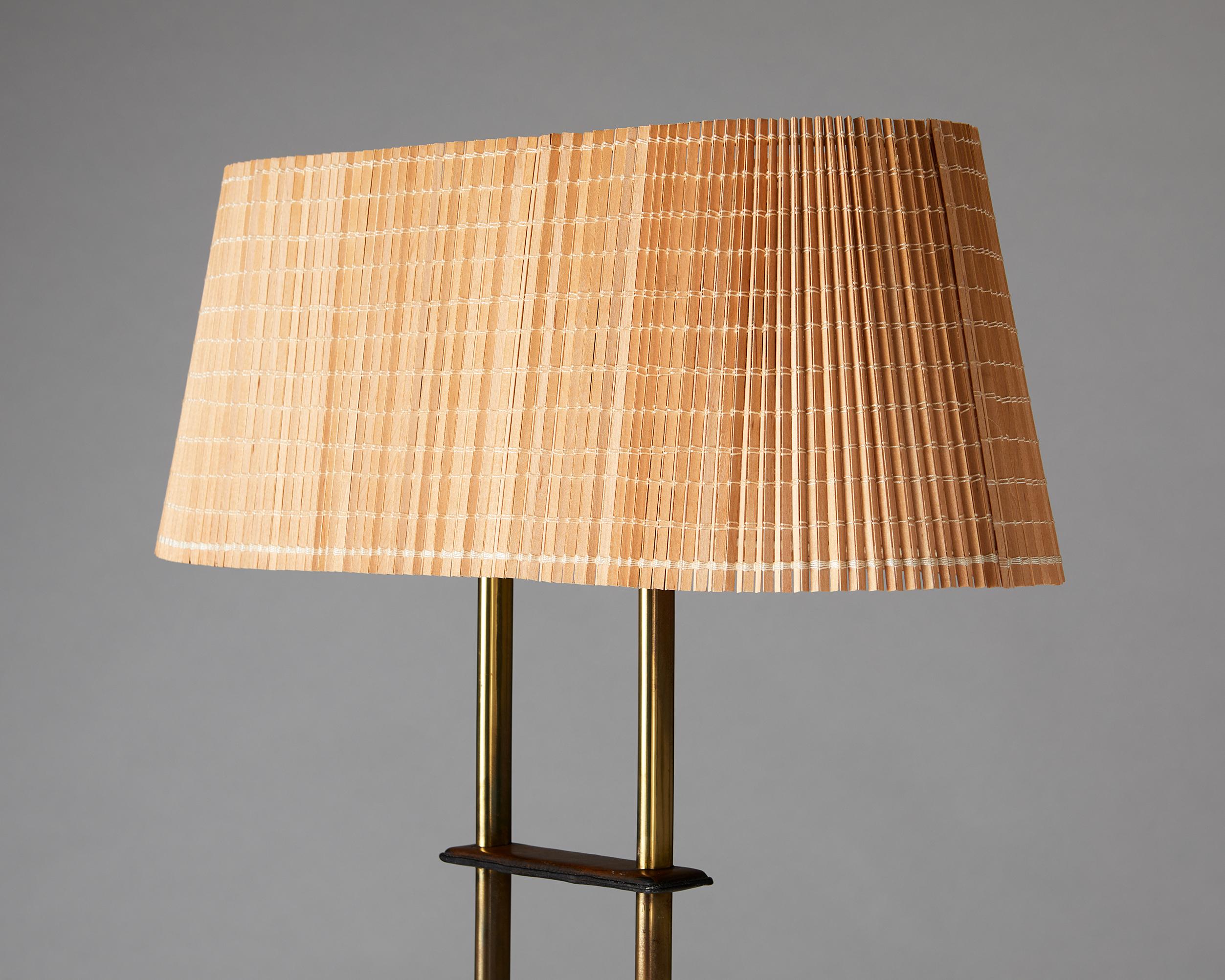 Finnish Floor Lamp Designed by Paavo Tynell for Taito Oy, Finland, 1940’s For Sale
