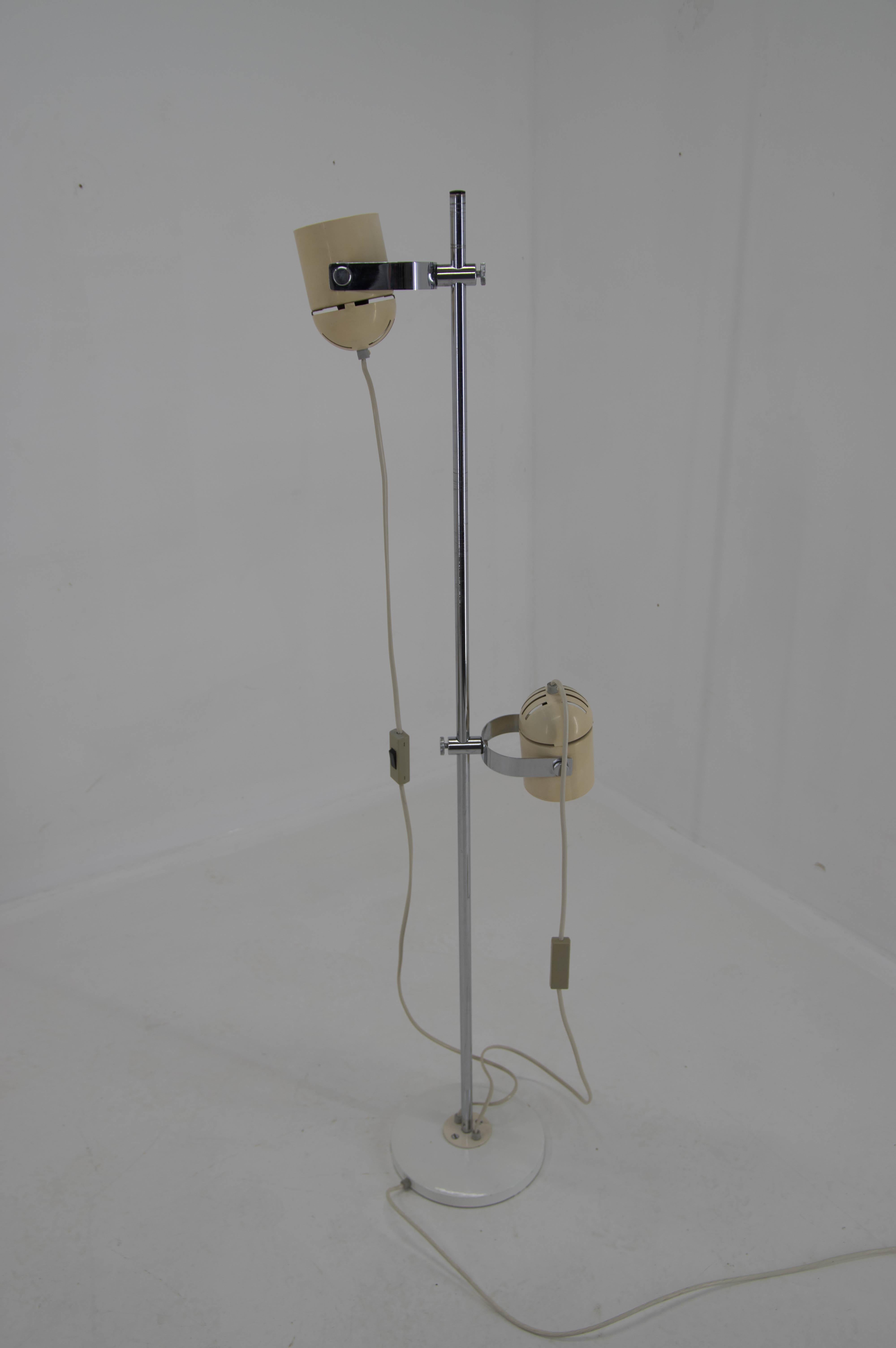 Chrome Floor Lamp Designed by Stanislav Indra, 1970's For Sale