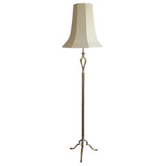 Lampada da terra progettata dall'azienda spagnola Metalarte, ottone, anni '50