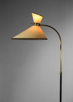 Floor Lamp Diabolo Arlus Années 50 Brass, G037