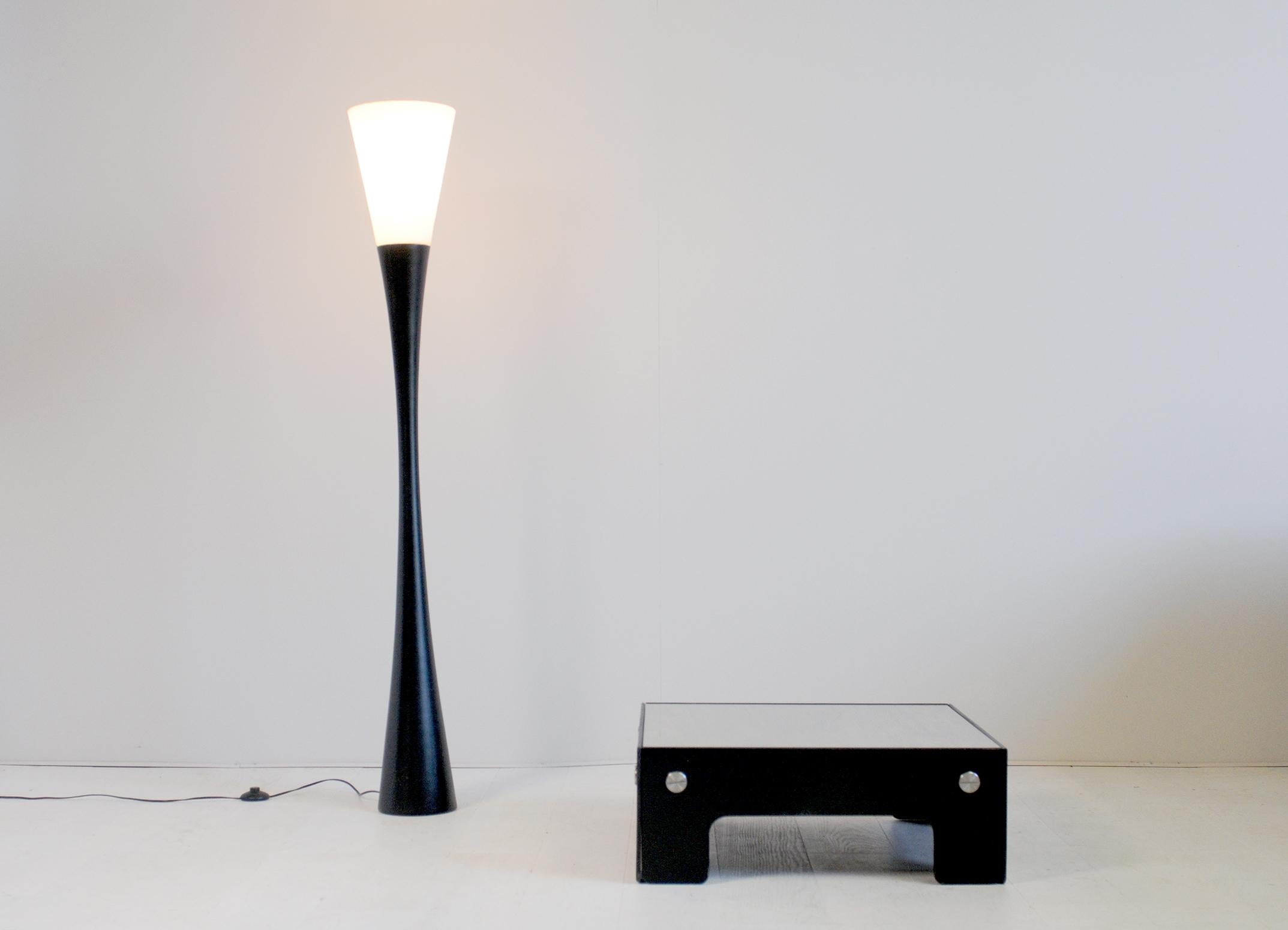 Wood Floor Lamp Diabolo J1 by Joseph-André Motte, France 1954