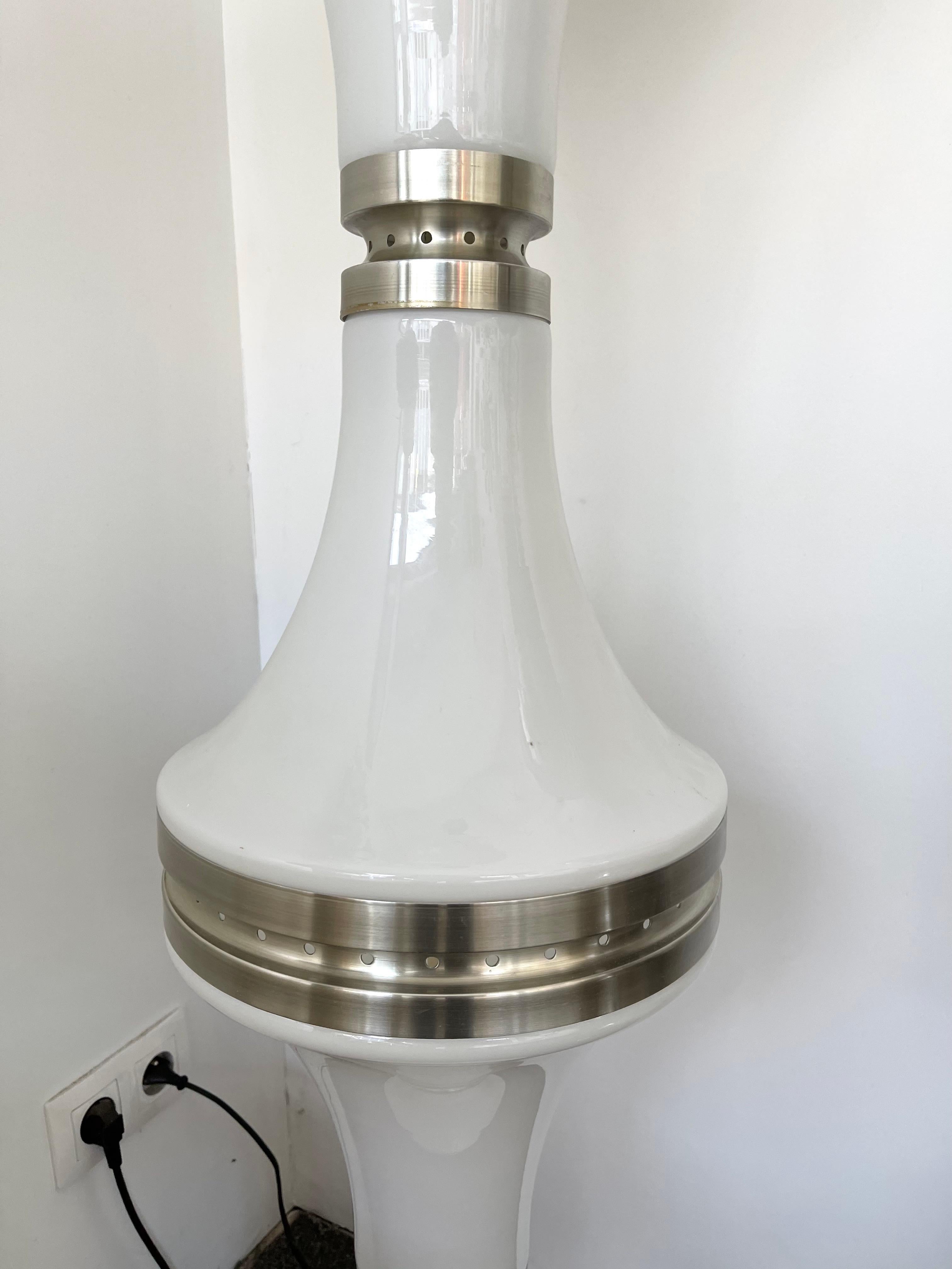 Stehlampe Diabolo aus Muranoglas und Metall von Mazzega, Italien, 1970er Jahre im Angebot 6