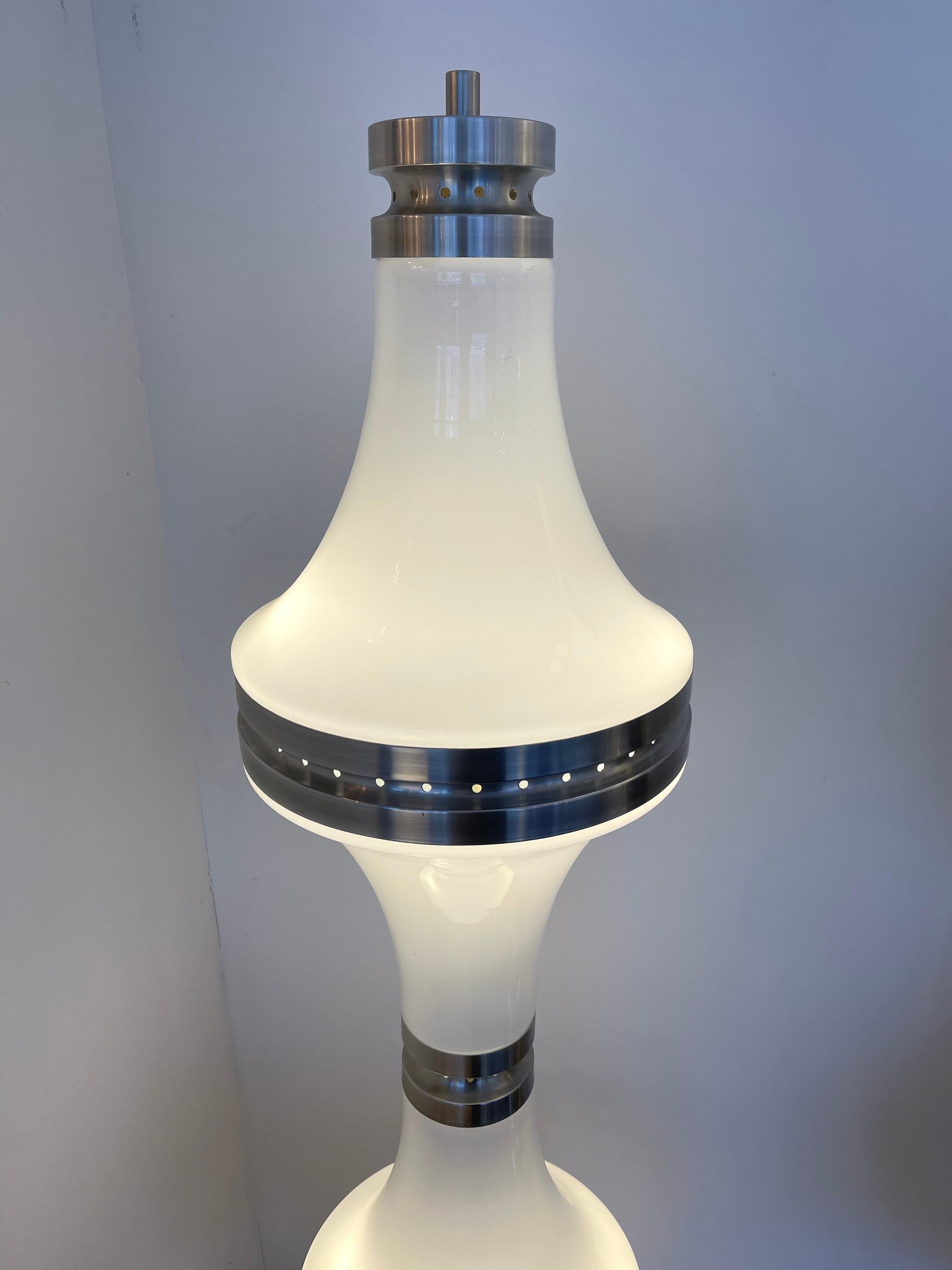 Stehlampe Diabolo aus Muranoglas und Metall von Mazzega, Italien, 1970er Jahre (Moderne der Mitte des Jahrhunderts) im Angebot