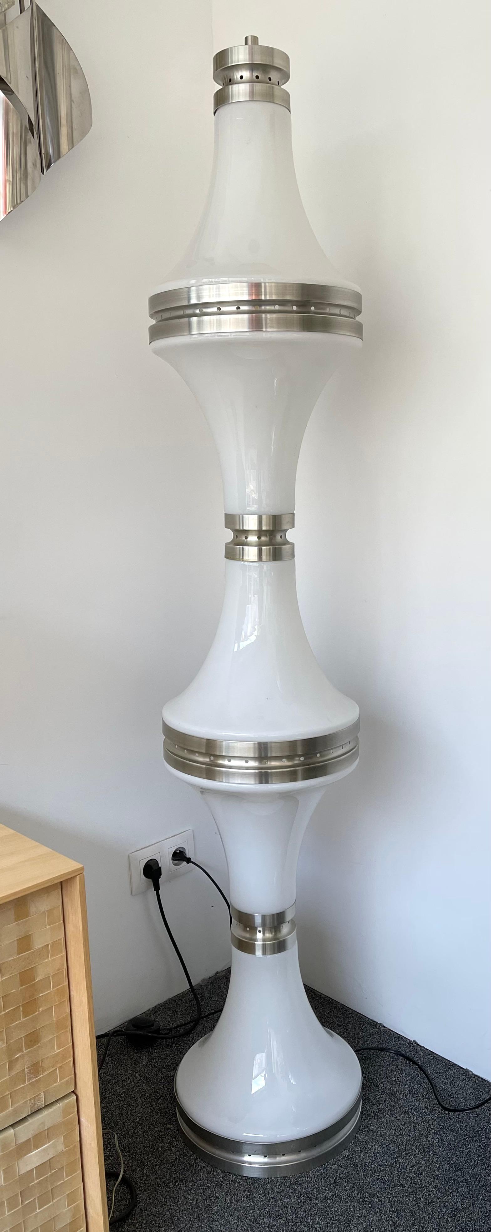 Stehlampe Diabolo aus Muranoglas und Metall von Mazzega, Italien, 1970er Jahre im Angebot 2