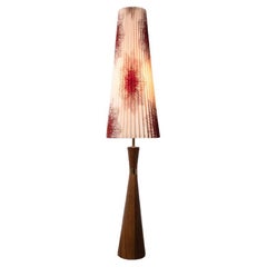 Vintage Floor Lamp Diabolo Red Beige by Knoll, 1970