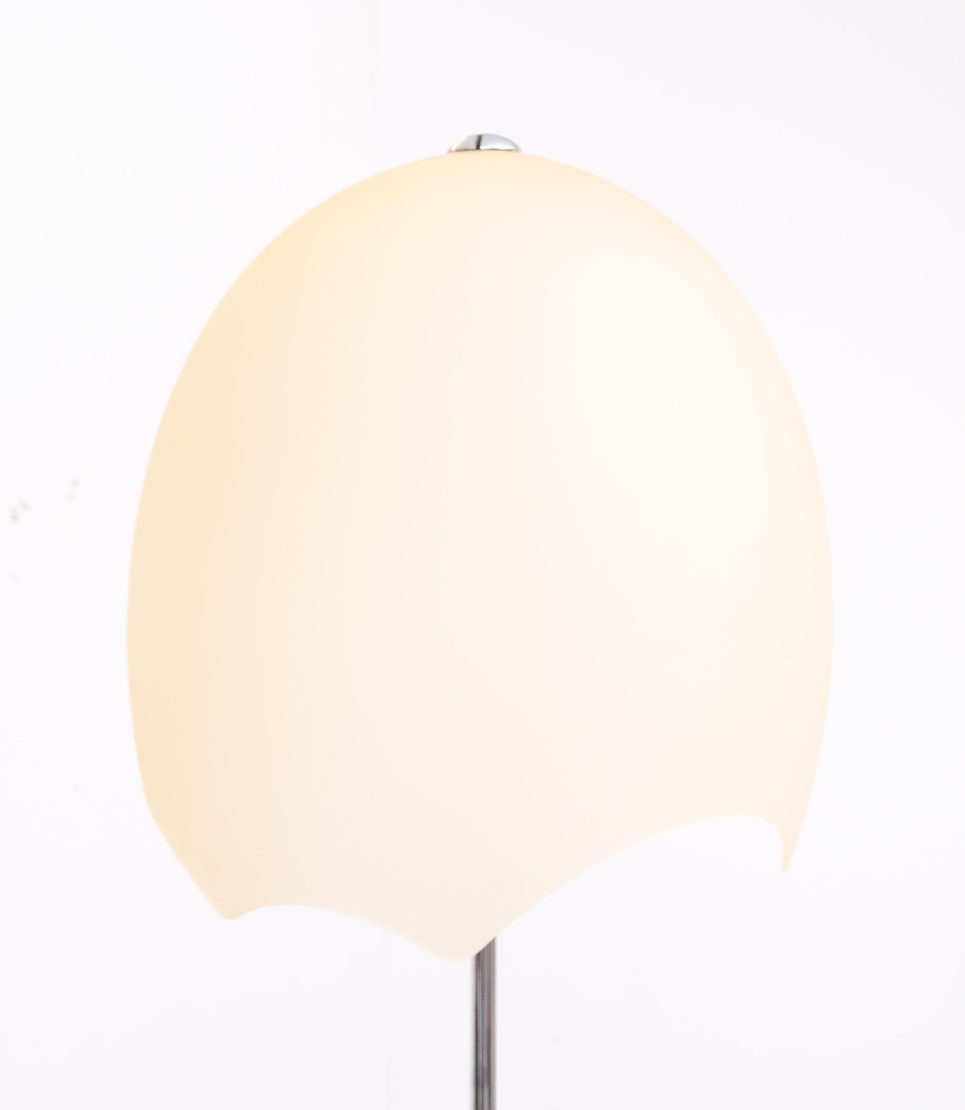 Spanish Floor Lamp Eggshell Shade, 1980s For Sale