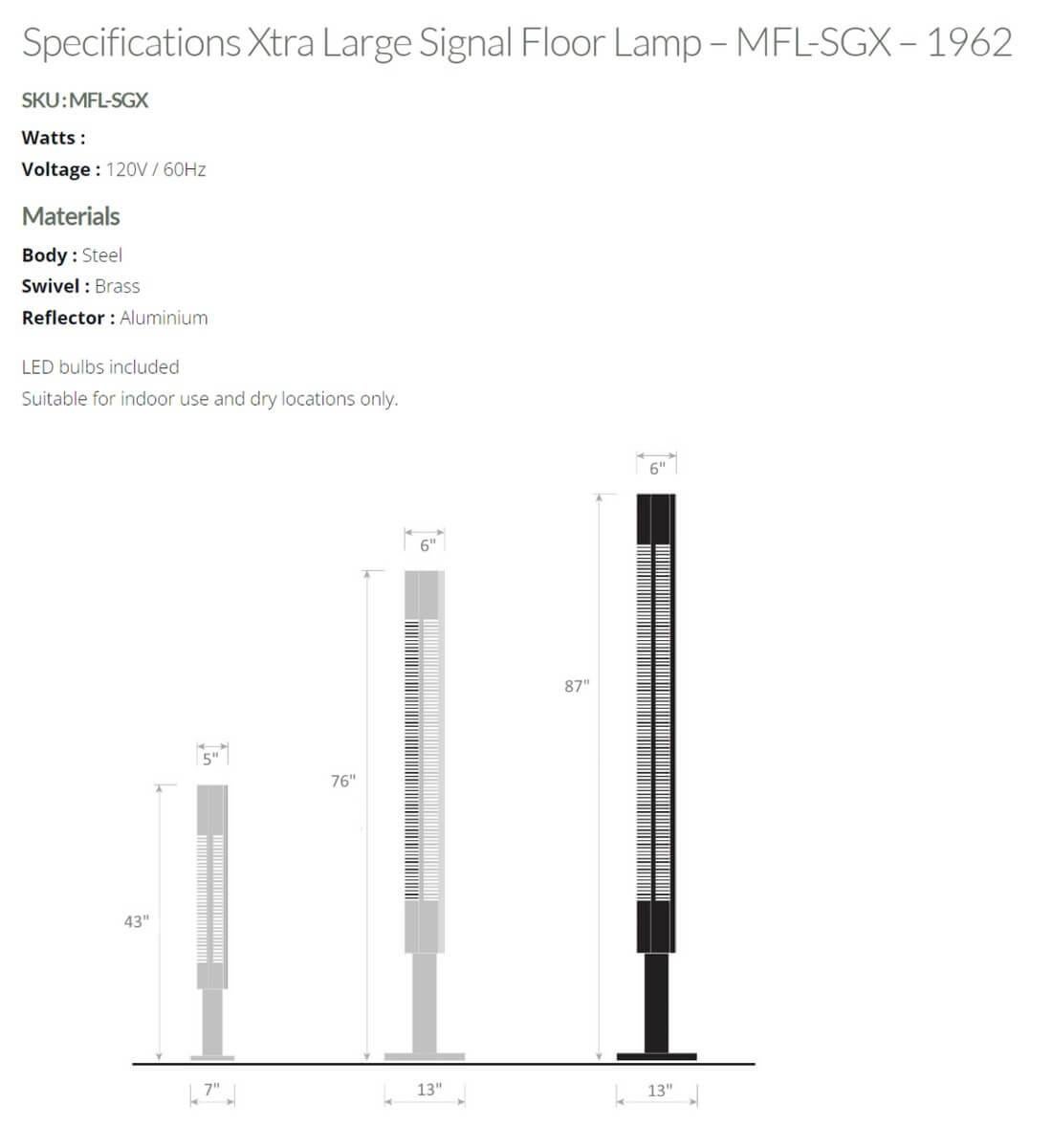 Serge Mouille - Extra Large Signal Floor Lamp in Black en vente 3