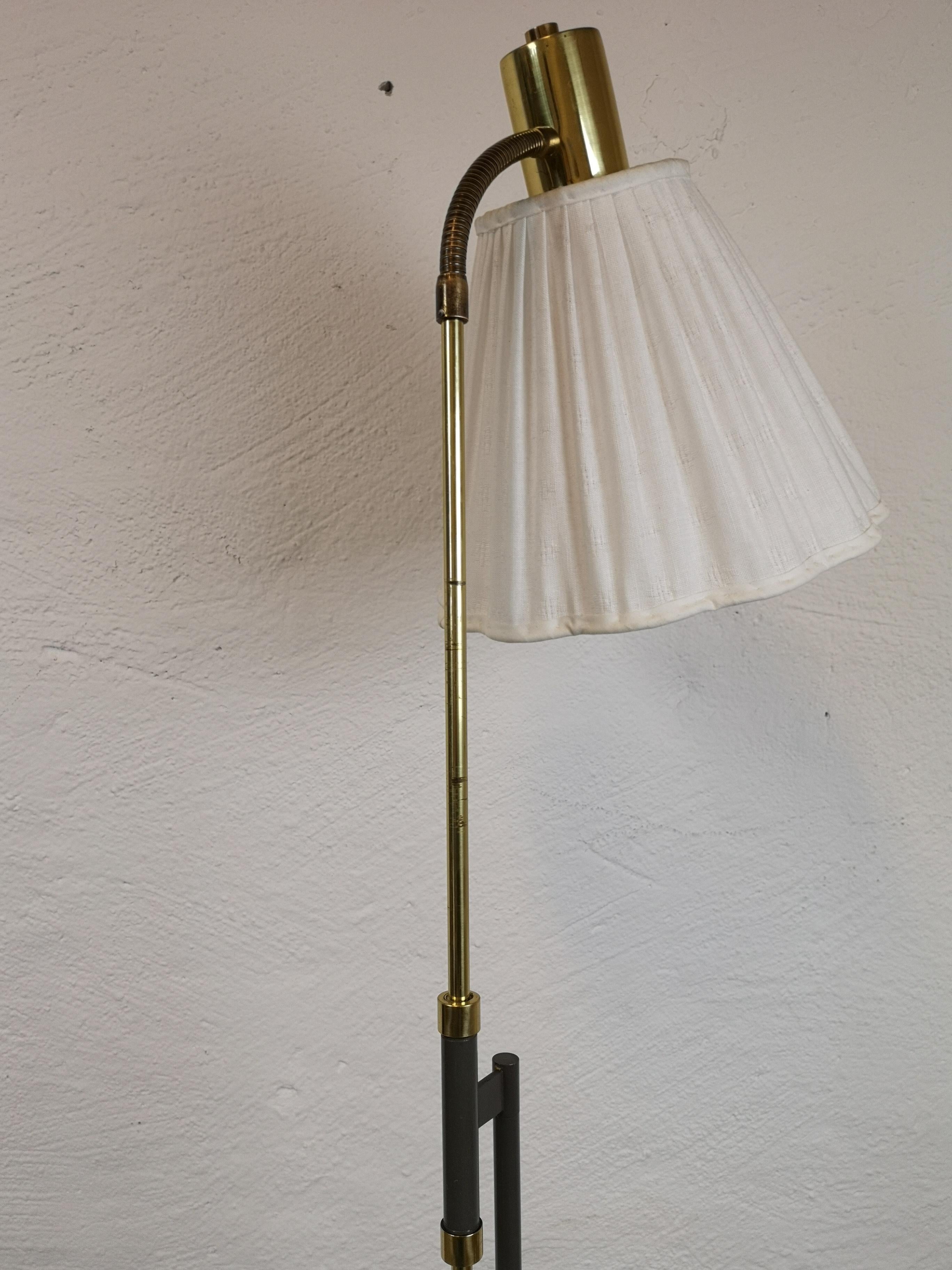 Brass Floor Lamp Falkenbergs Belysning Sweden, 1950s For Sale