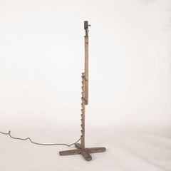 Floor Lamp from 18th Century Swedish Wooden Candlestand
