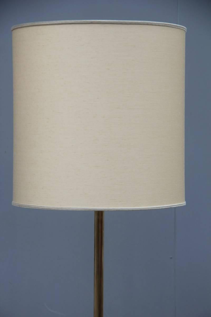 Floor Lamp from the 1940s Engraved Glass and Brass Parts For Sale 5