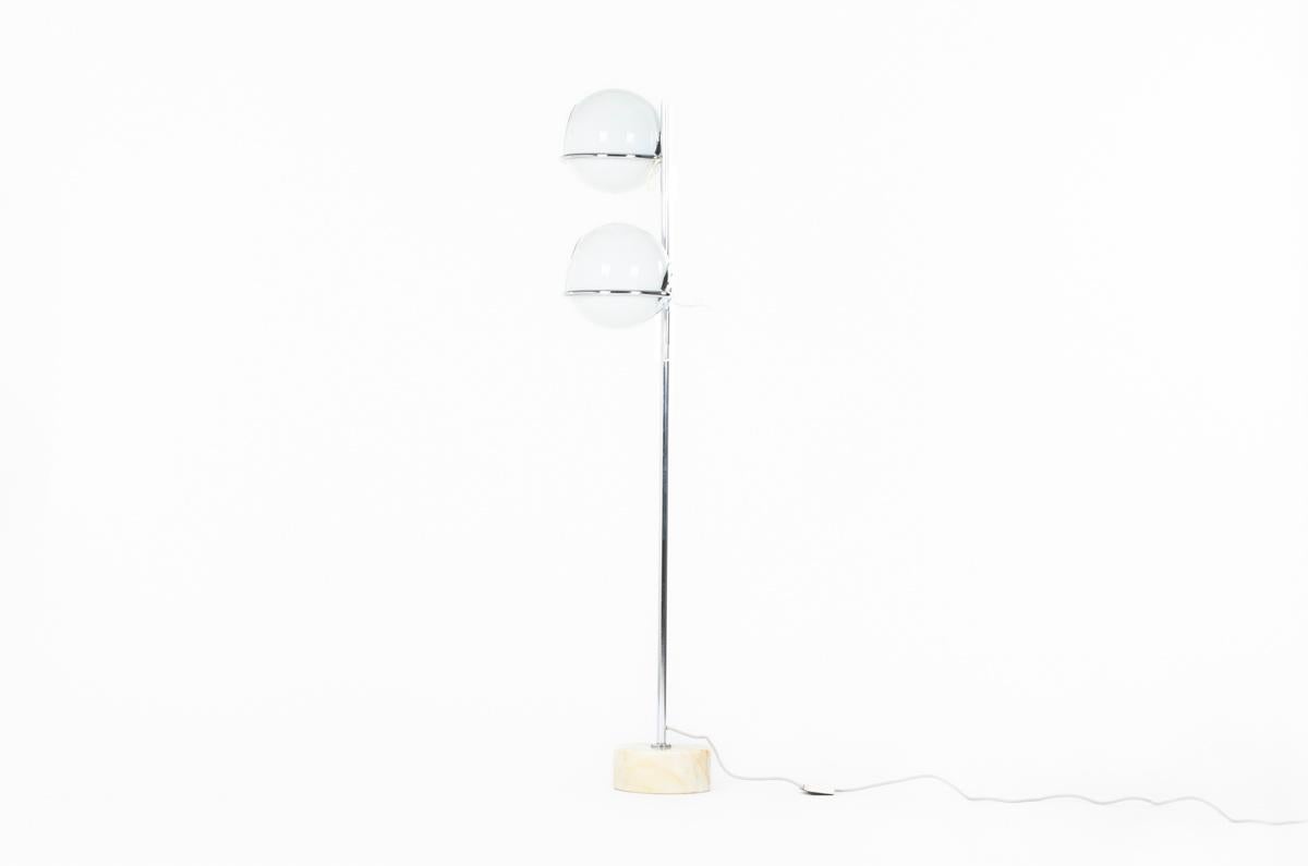 Floor lamp Gino Sarfatti style 1970 In Good Condition For Sale In JASSANS-RIOTTIER, FR