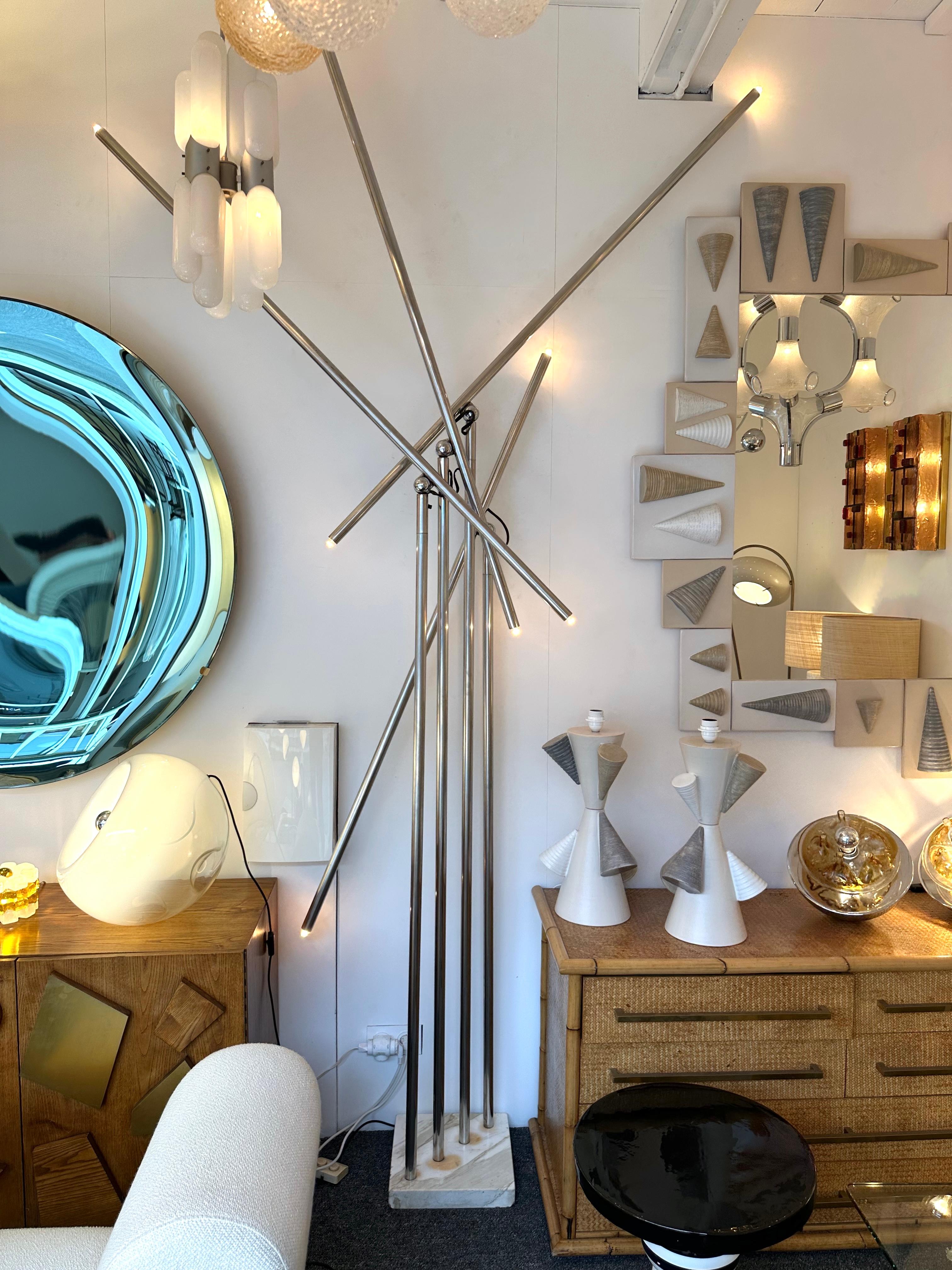Mid-Century Modern Floor Lamp Giraffa by Sergio Moscheni for Selenova, Italy, 1970s For Sale