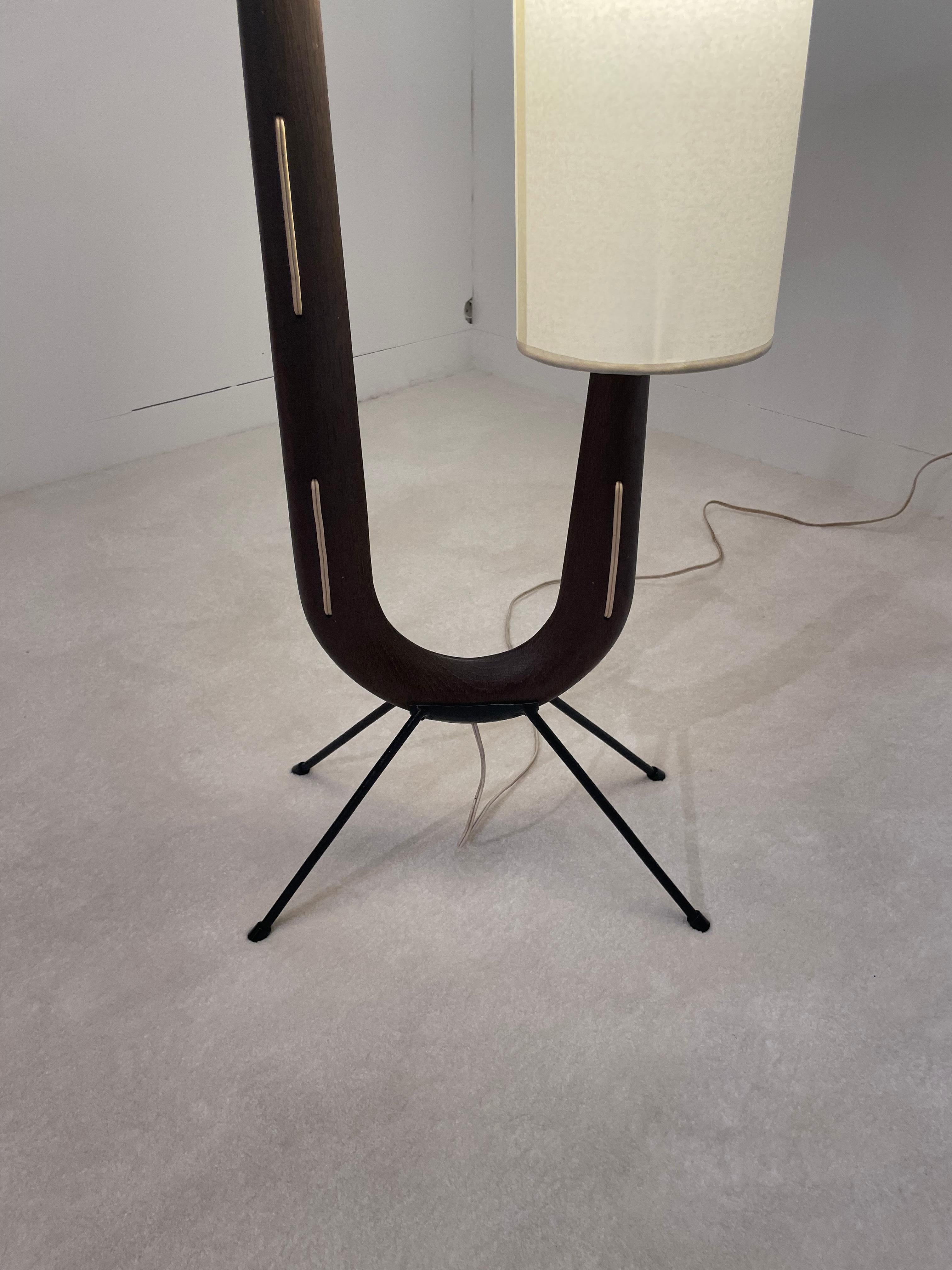 Floor Lamp Giraffe by Jean Rispal, 1960 In Good Condition In Saint-Ouen, FR