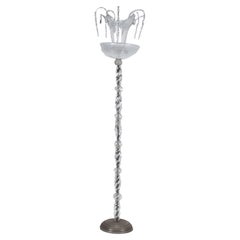 Retro Floor Lamp Glass Italy 1940s-1950s