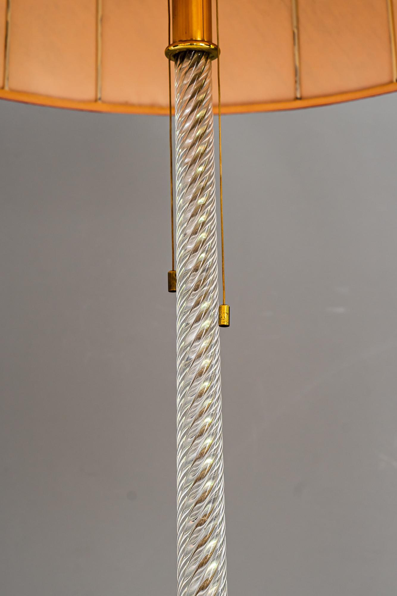 Austrian Floor Lamp 'Glasschaft' 'Engl. 'Glass Rod', No. 2134 by J.T. Kalmar, 1960s For Sale